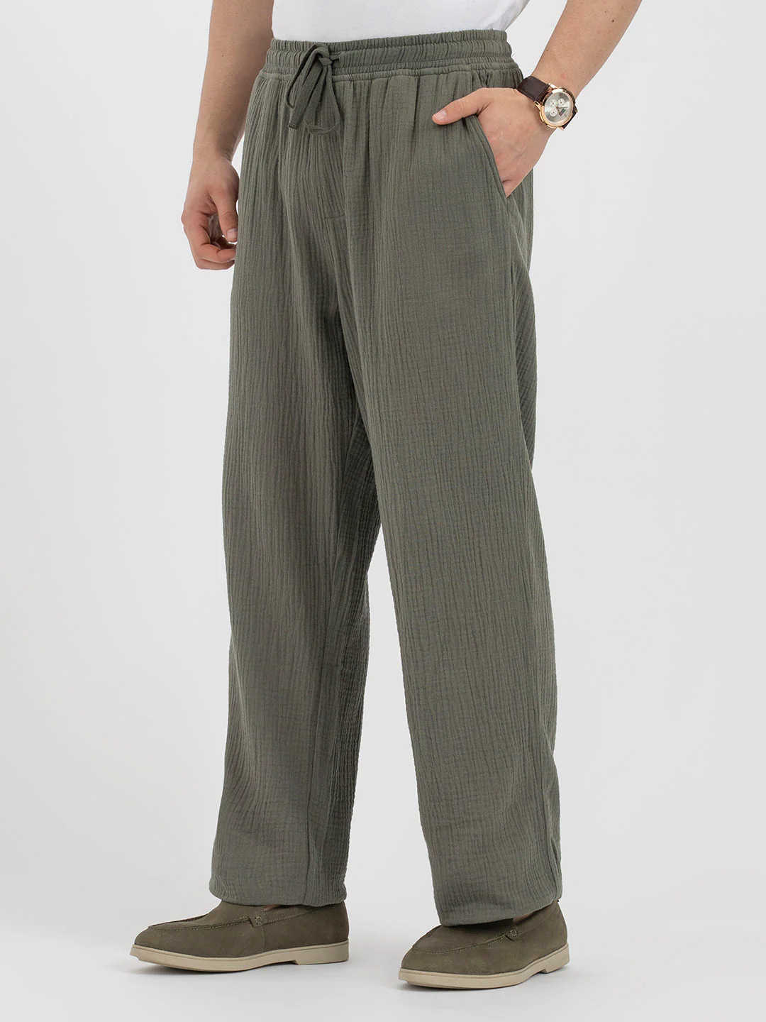 Olive Pants for Men - Image 2