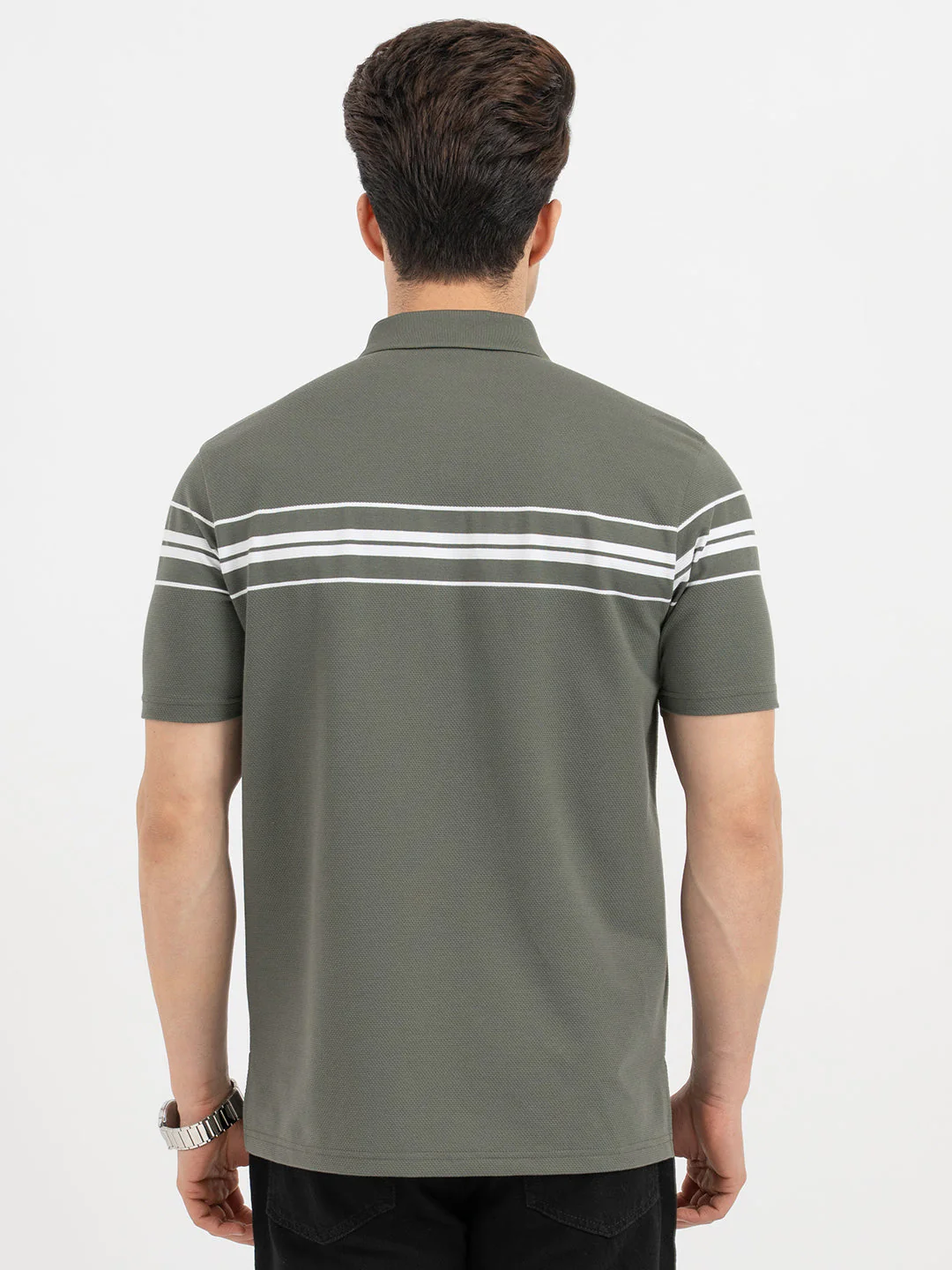 Olive Polo T-Shirt for Men - Image 3