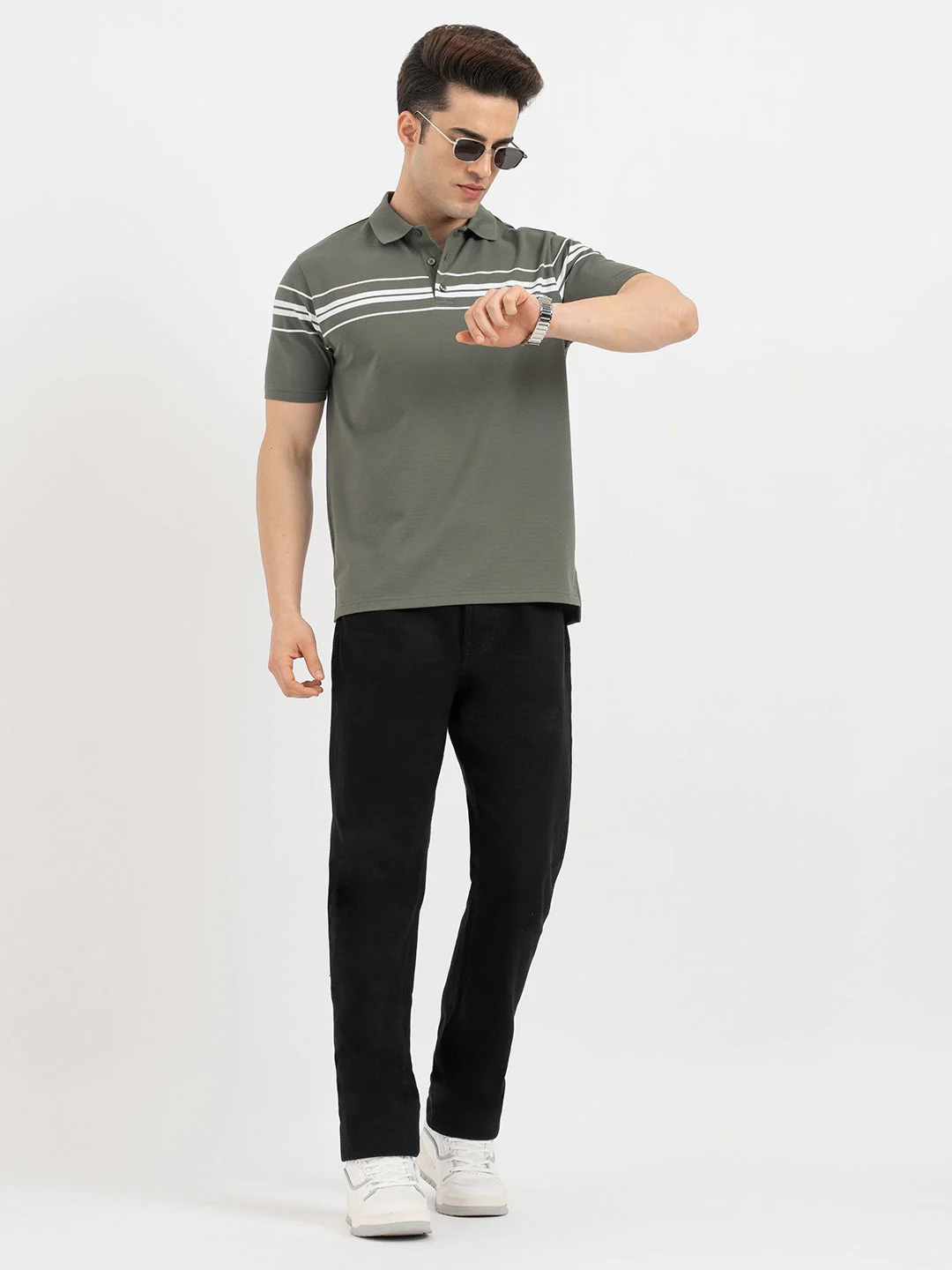 Olive Polo T-Shirt for Men - Image 5