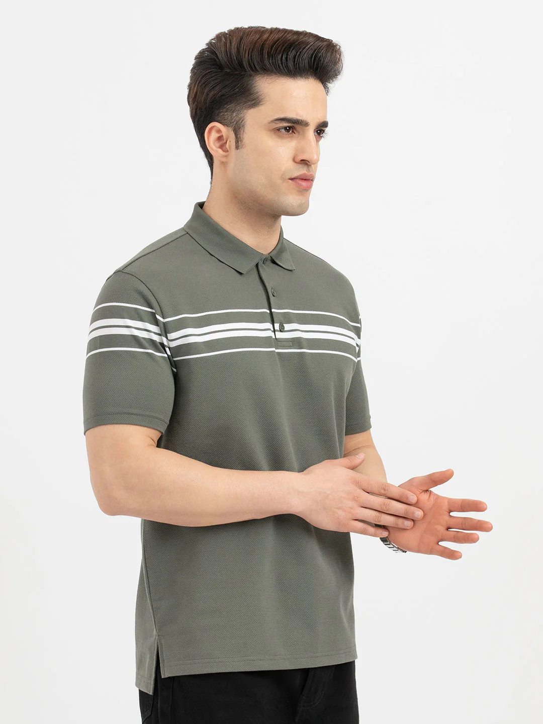 Olive Polo T-Shirt for Men - Image 6