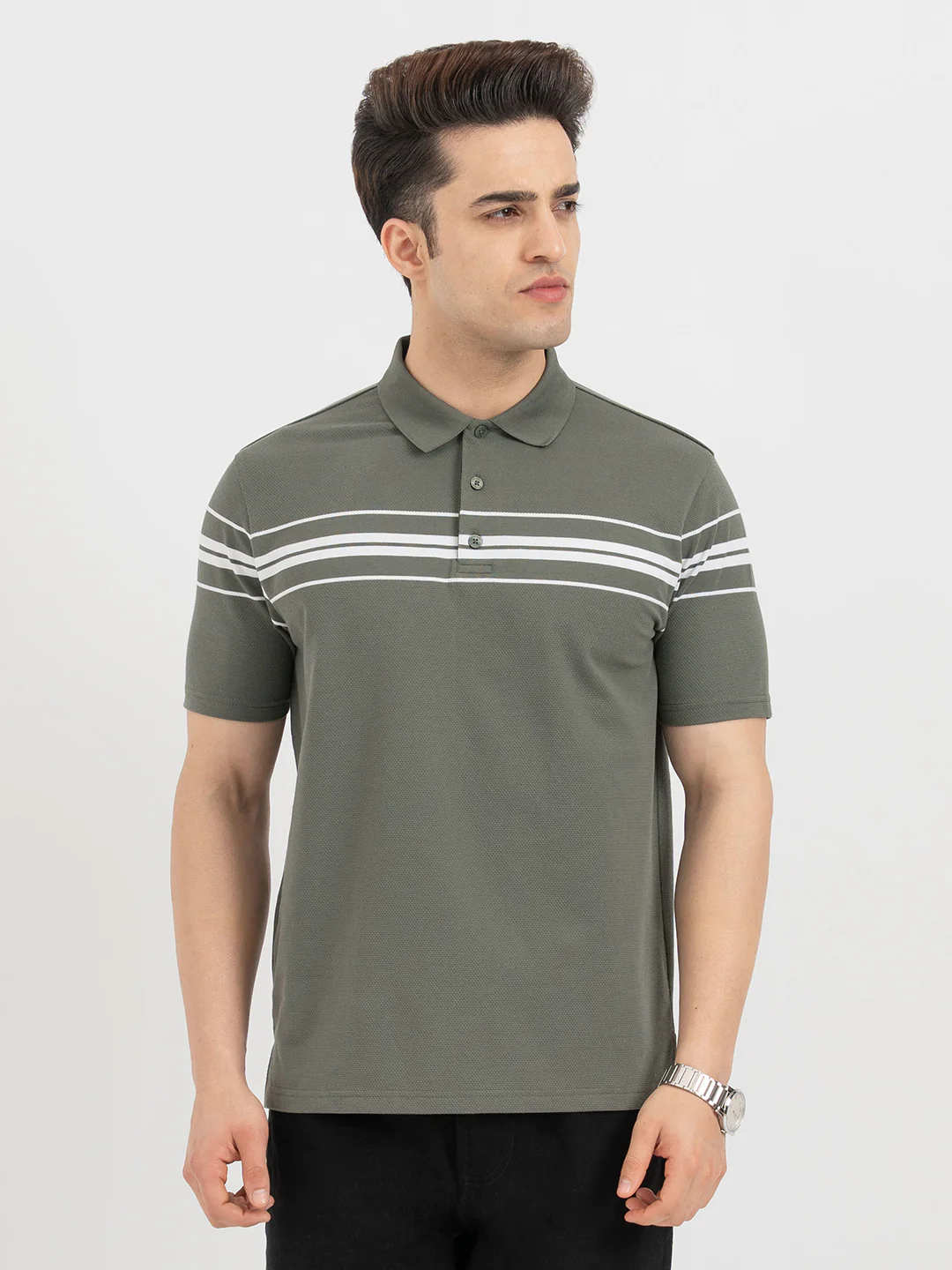 Olive Polo T-Shirt for Men - Image 7