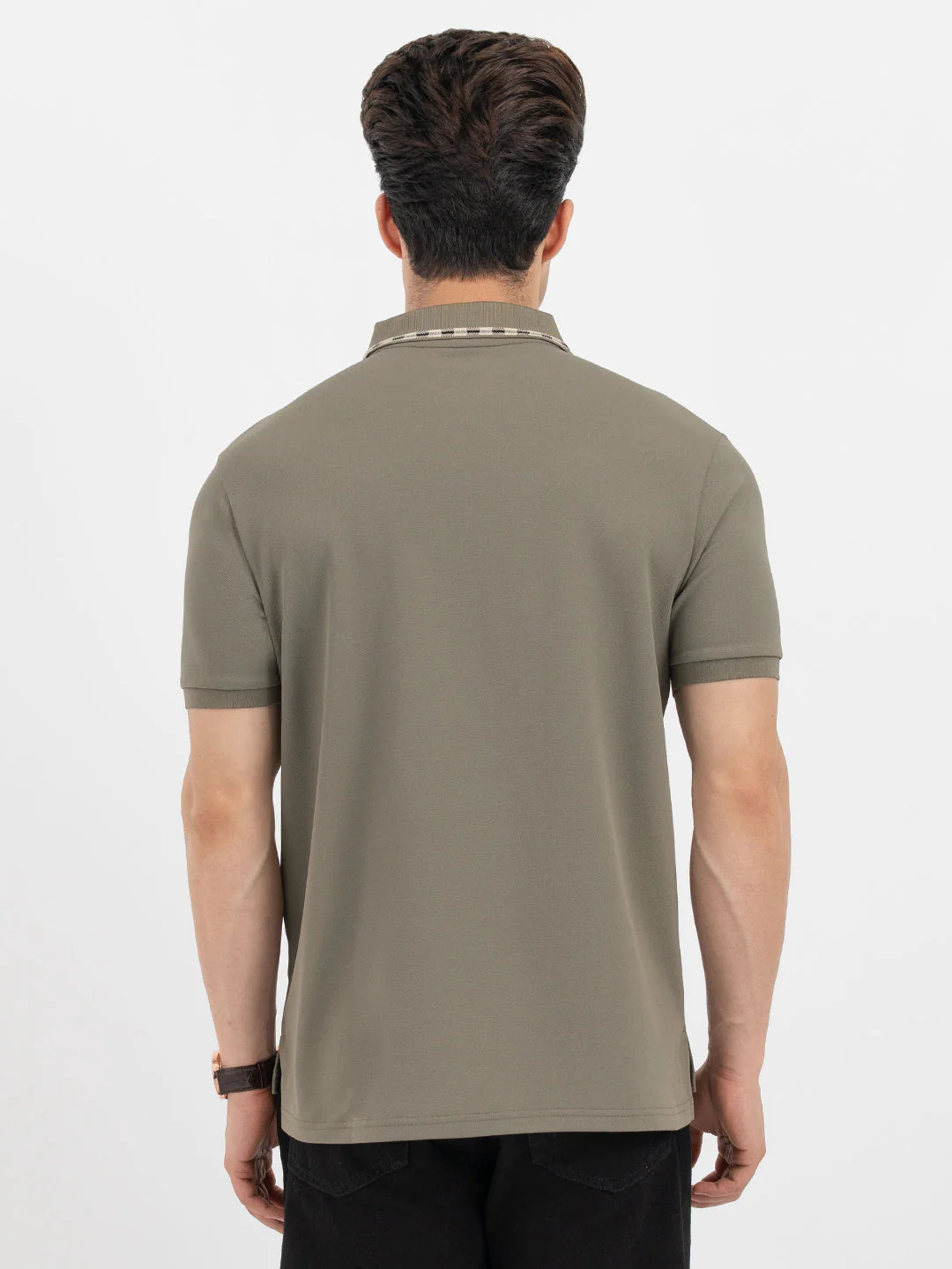 Olive Polo T-Shirt for Men - Image 3