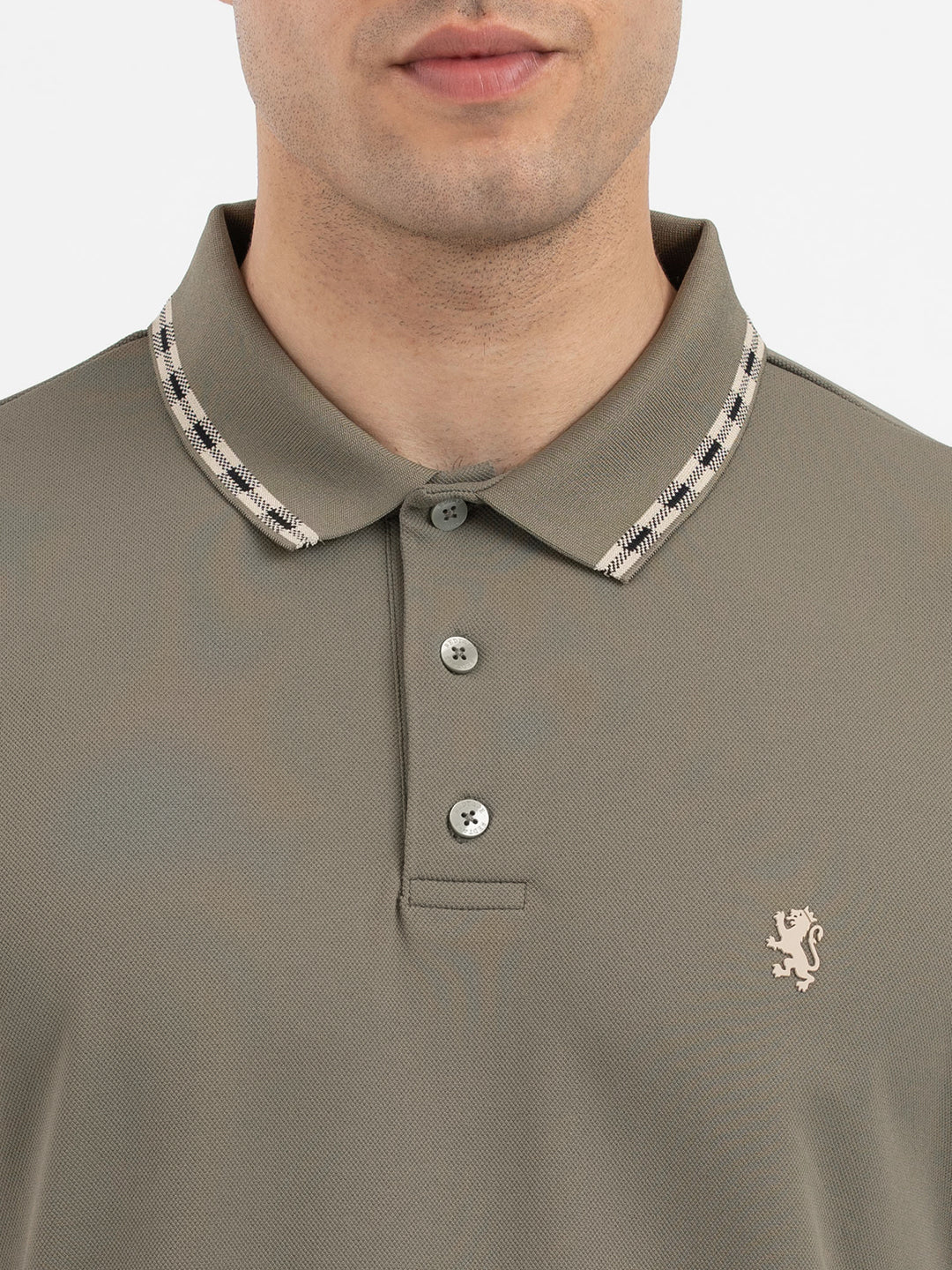Olive Polo T-Shirt for Men - Image 4