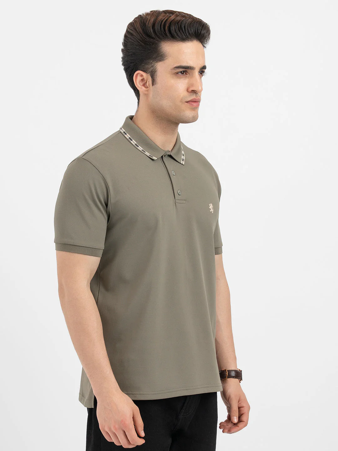 Olive Polo T-Shirt for Men - Image 6
