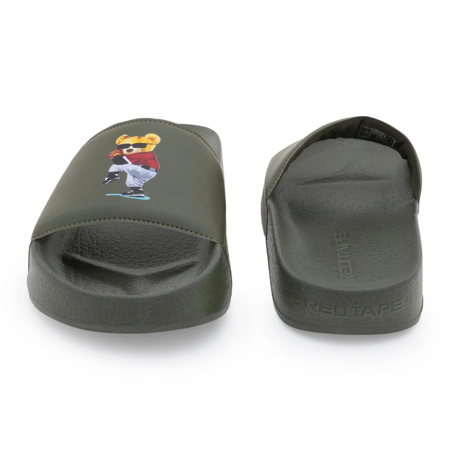 Olive Pool Sliders for Men - Image 4