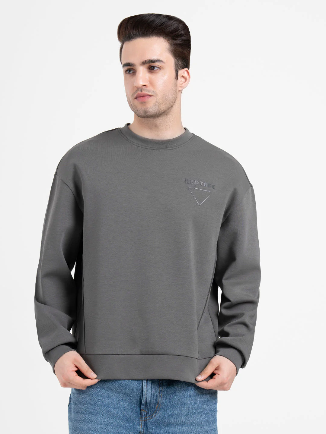 Olive Winter Sweatshirt for Men  | Winter-Ready Streetwear Comfort - Image 3