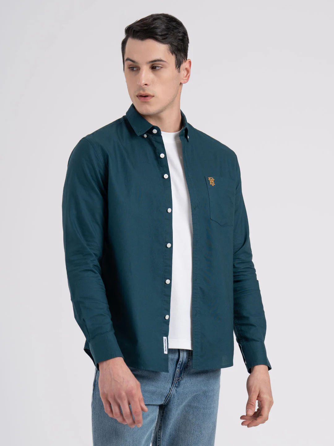 Oxford Solid Shirt for Men - Image 3