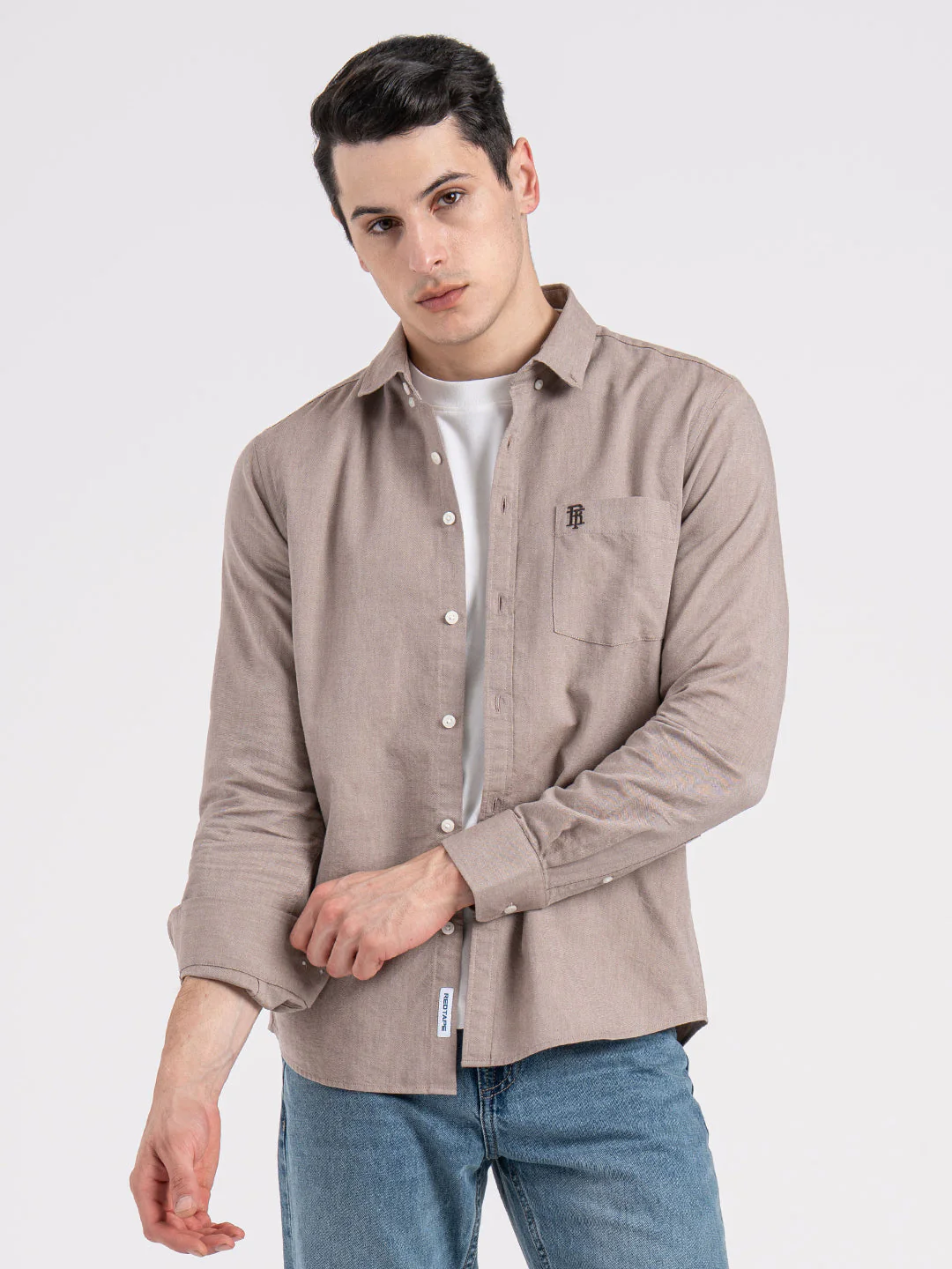 Oxford Solid Shirt for Men - Image 6