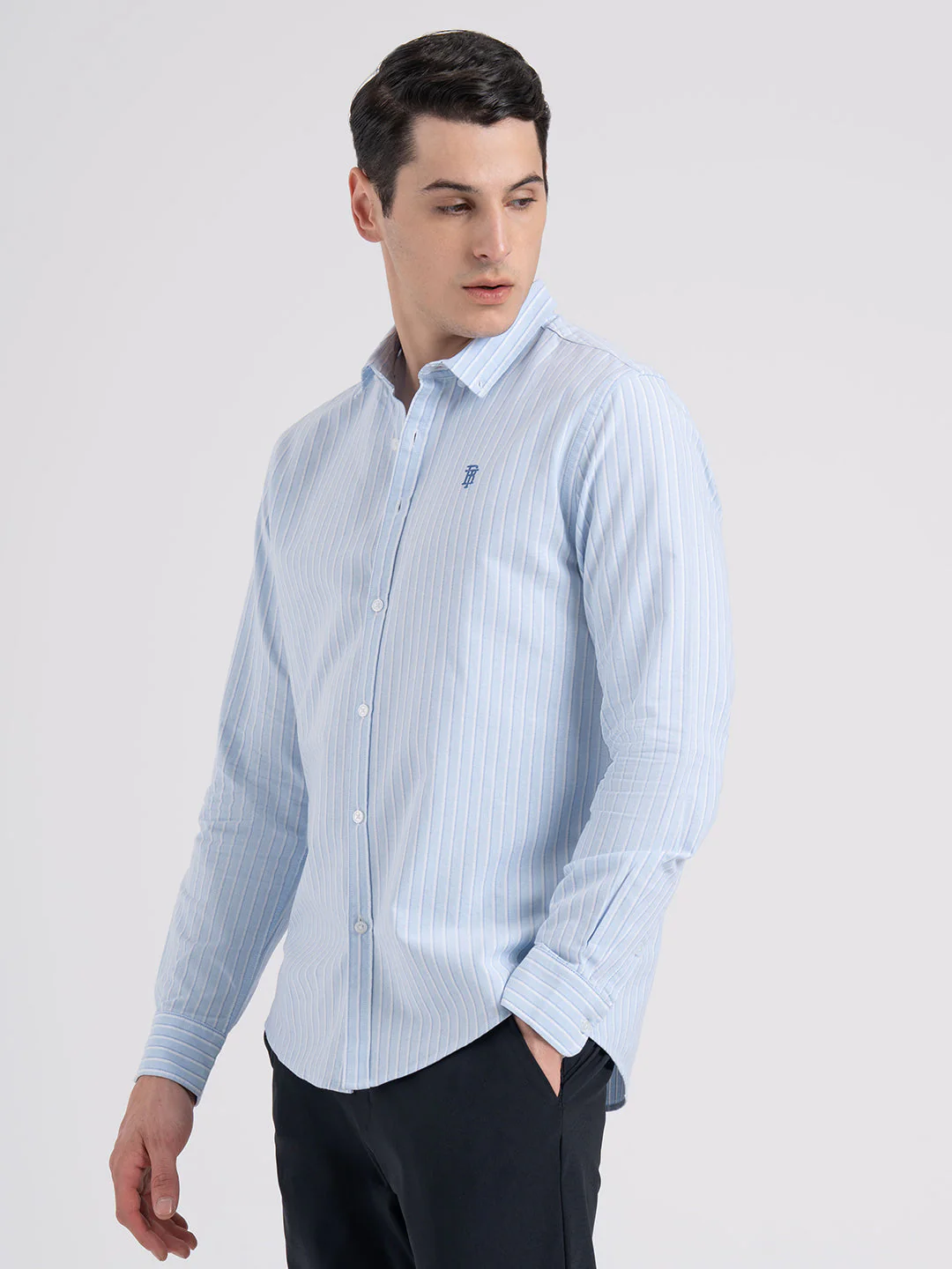 Oxford Striped Shirt for Men - Image 3