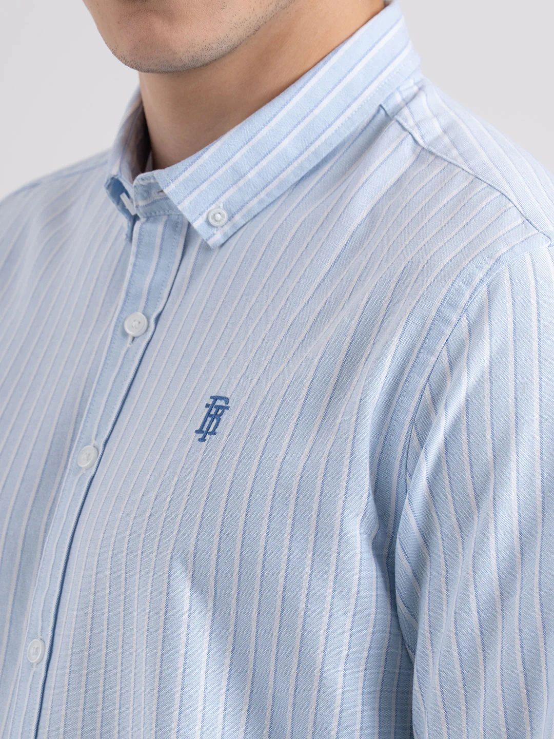 Oxford Striped Shirt for Men - Image 5