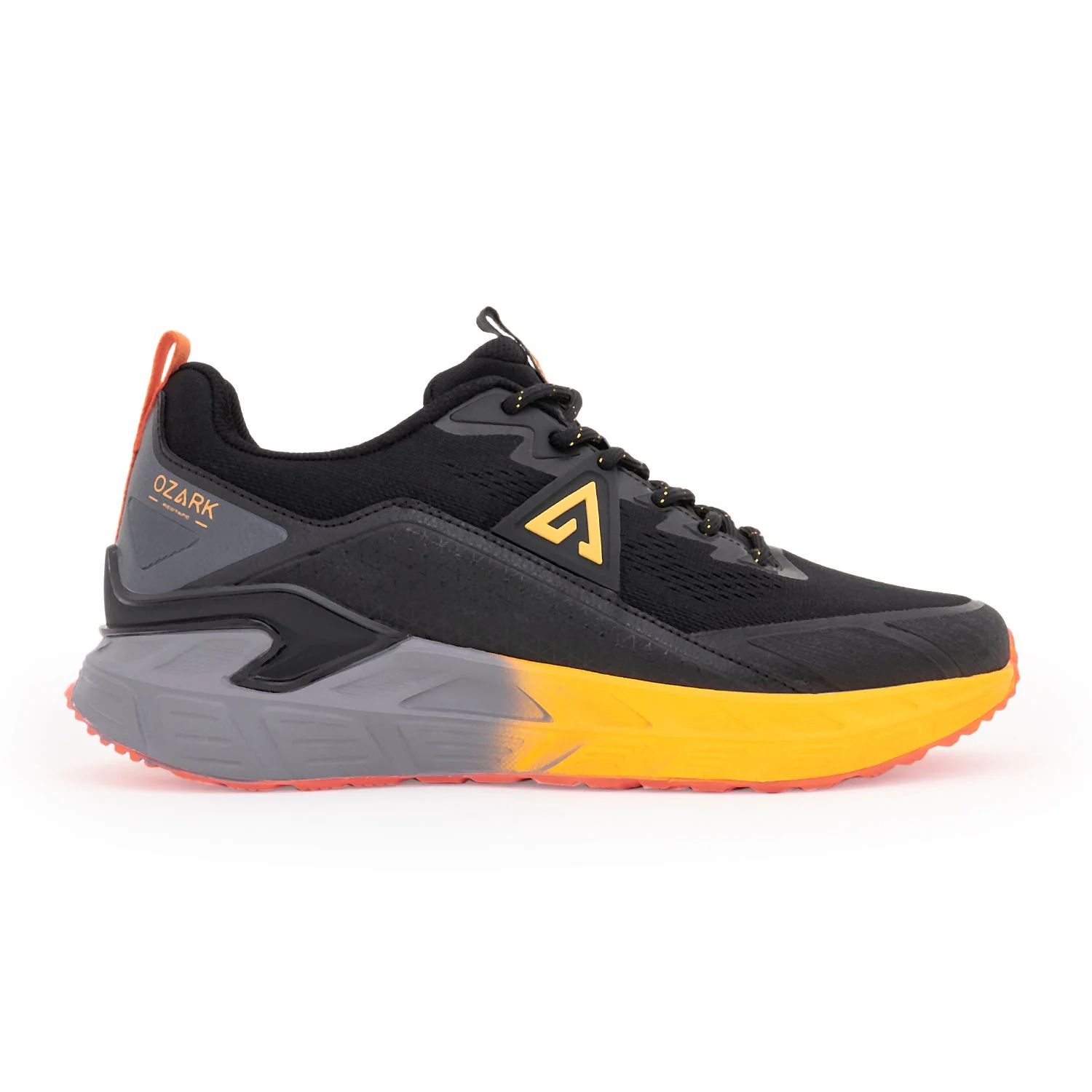 Ozark Black and Yellow Trail Running Shoes for Men | Low-Cut Outdoor - Image 2