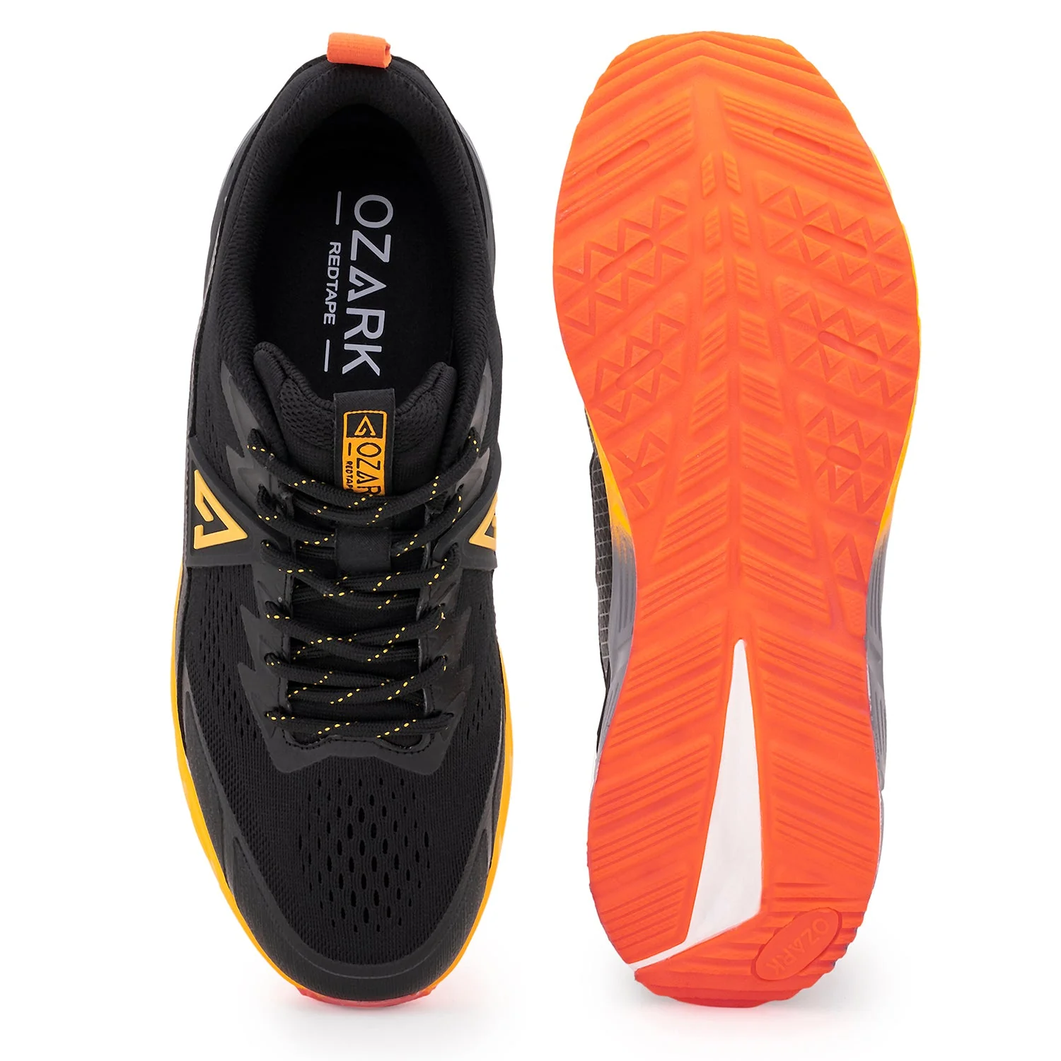 Ozark Black and Yellow Trail Running Shoes for Men | Low-Cut Outdoor - Image 5