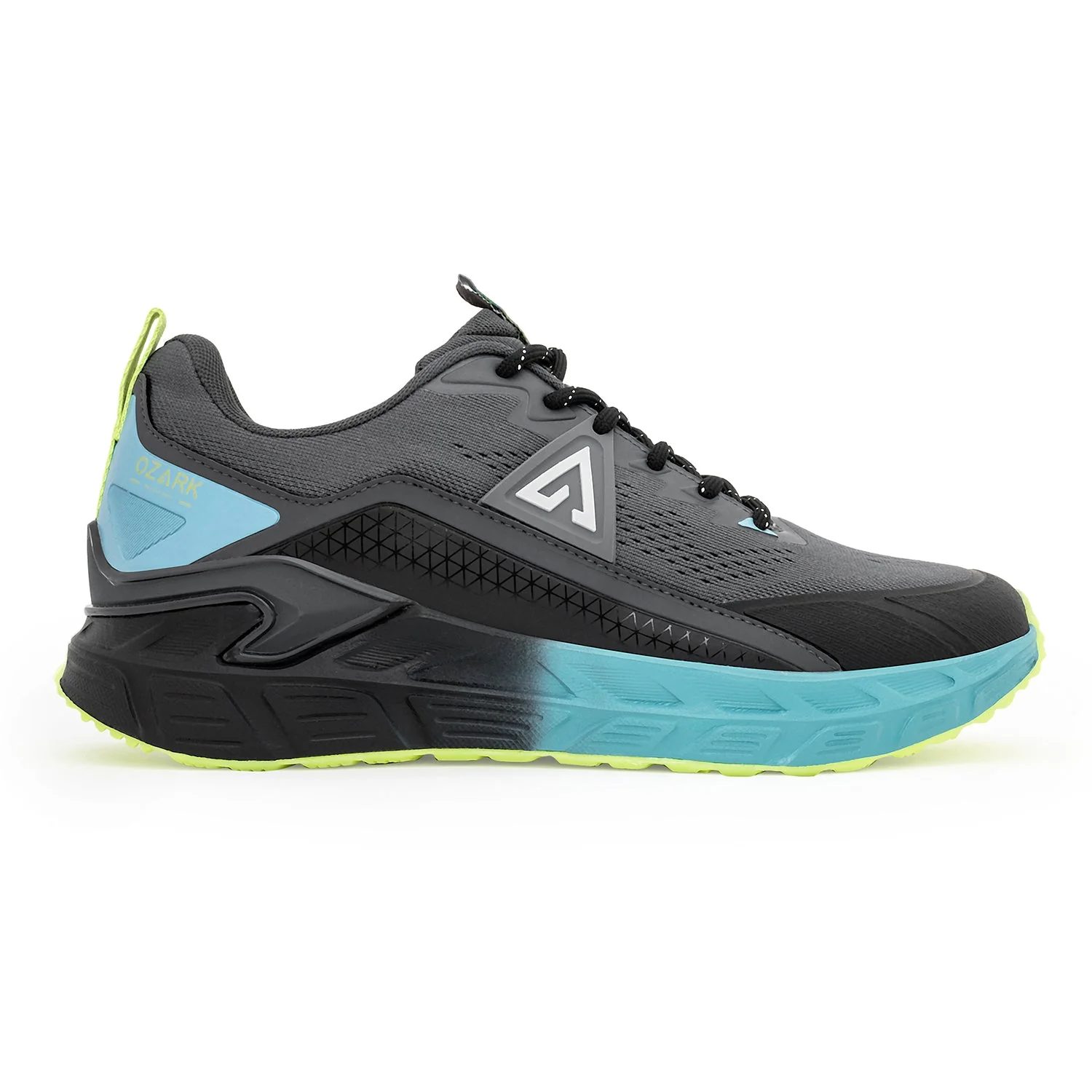 Ozark Black Blue Trail Running Shoes for Men | Low-Cut Outdoor - Image 2