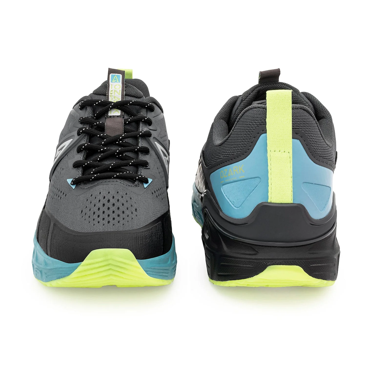 Ozark Black Blue Trail Running Shoes for Men | Low-Cut Outdoor - Image 4