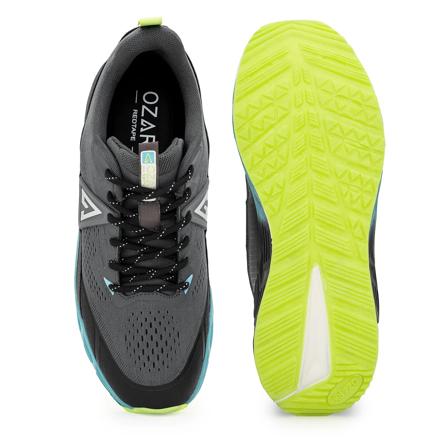 Ozark Black Blue Trail Running Shoes for Men | Low-Cut Outdoor - Image 5