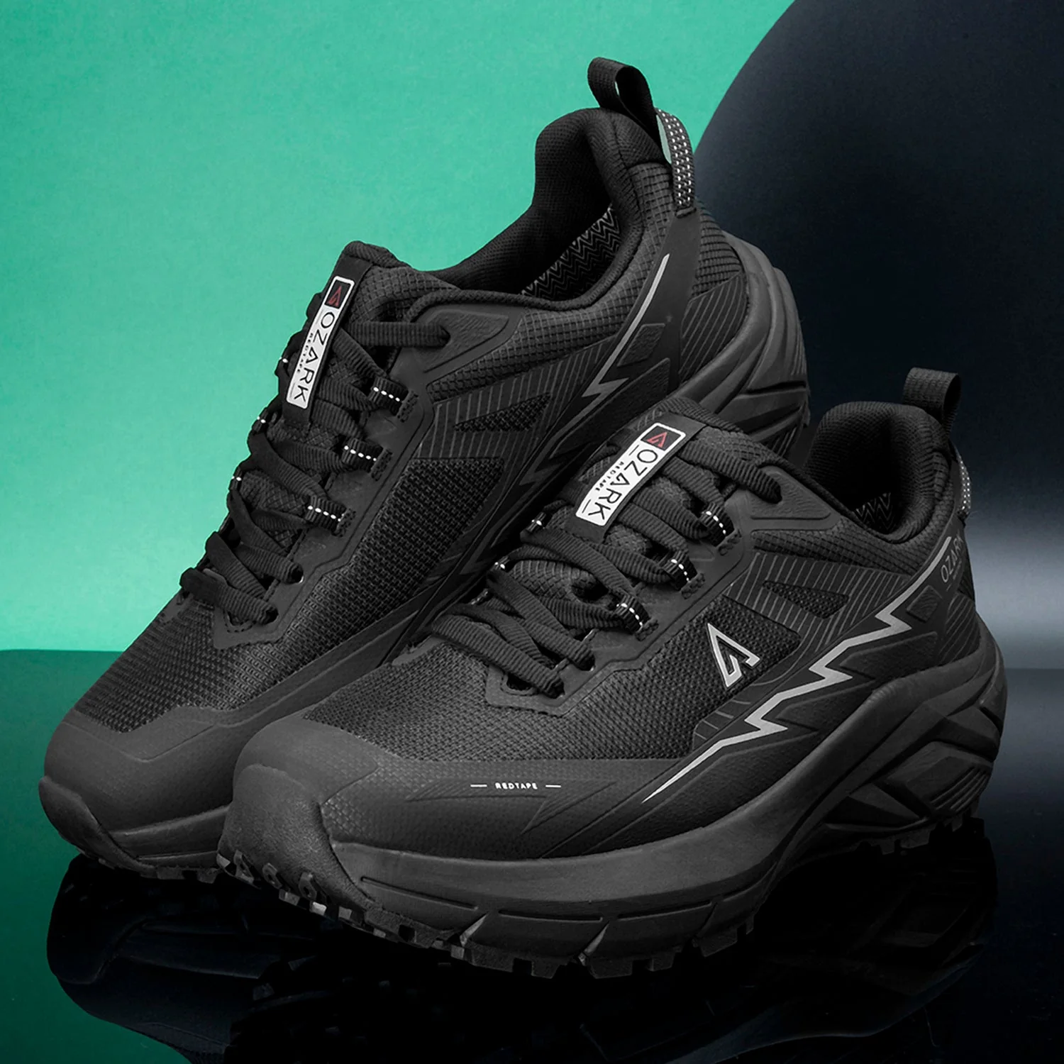 Ozark Black Hiking Shoes for Men | Low-Cut Outdoor - Image 6