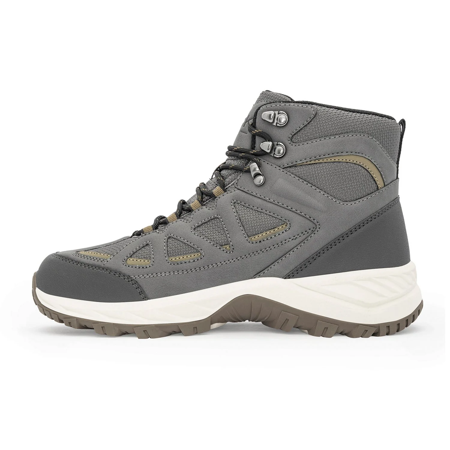 Dark Grey Trekking Shoes for Men | High-Top Outdoor - Image 3