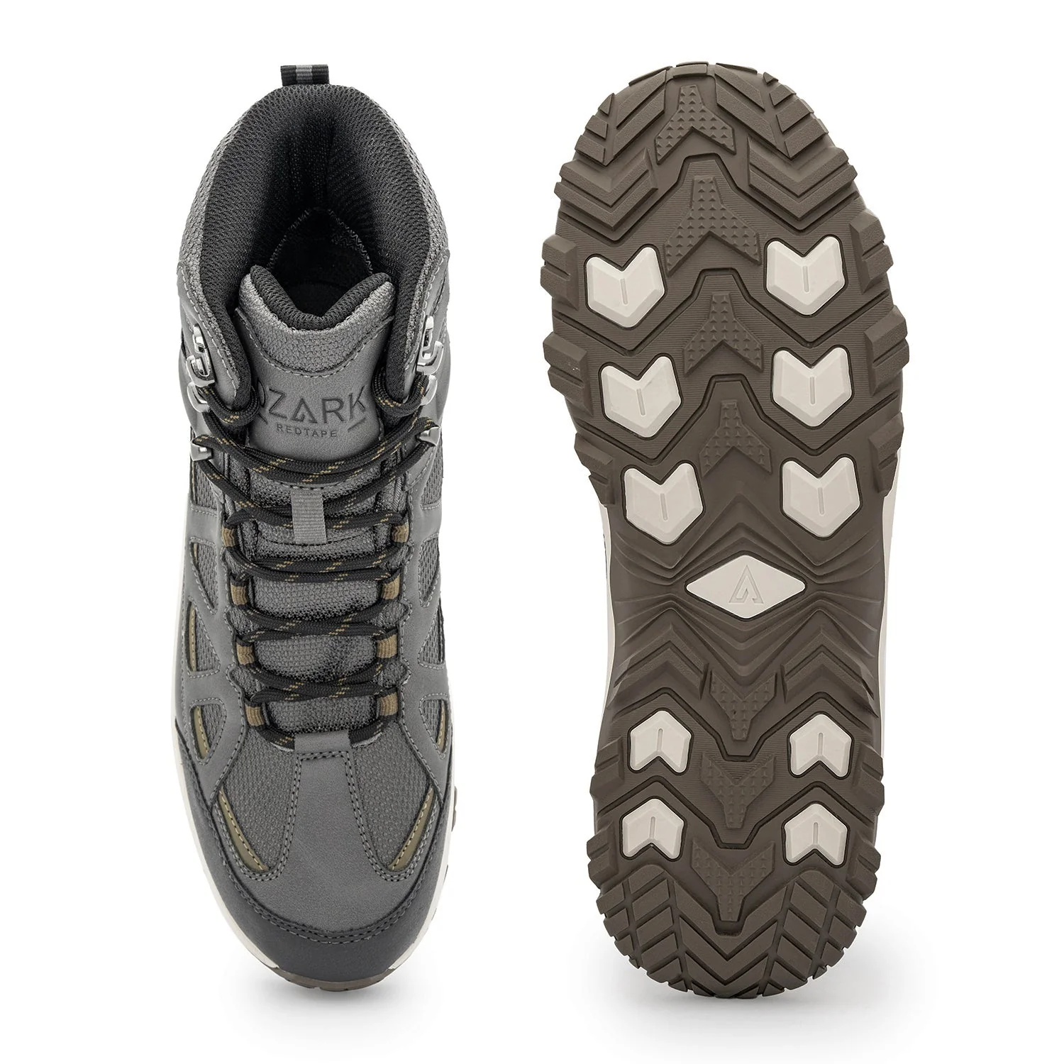 Dark Grey Trekking Shoes for Men | High-Top Outdoor - Image 5