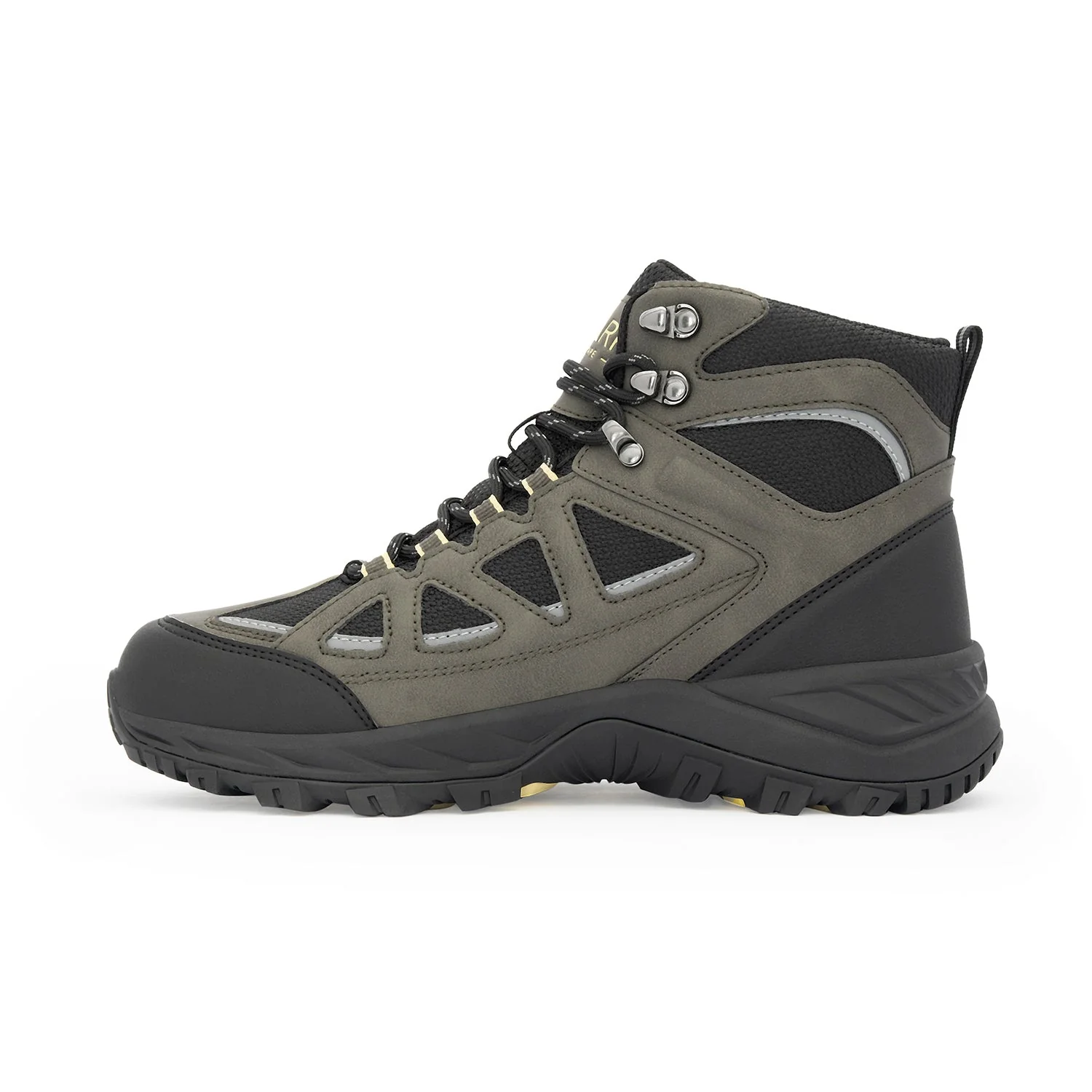Green & Black Trekking Shoes for Men | High-Top Outdoor - Image 3