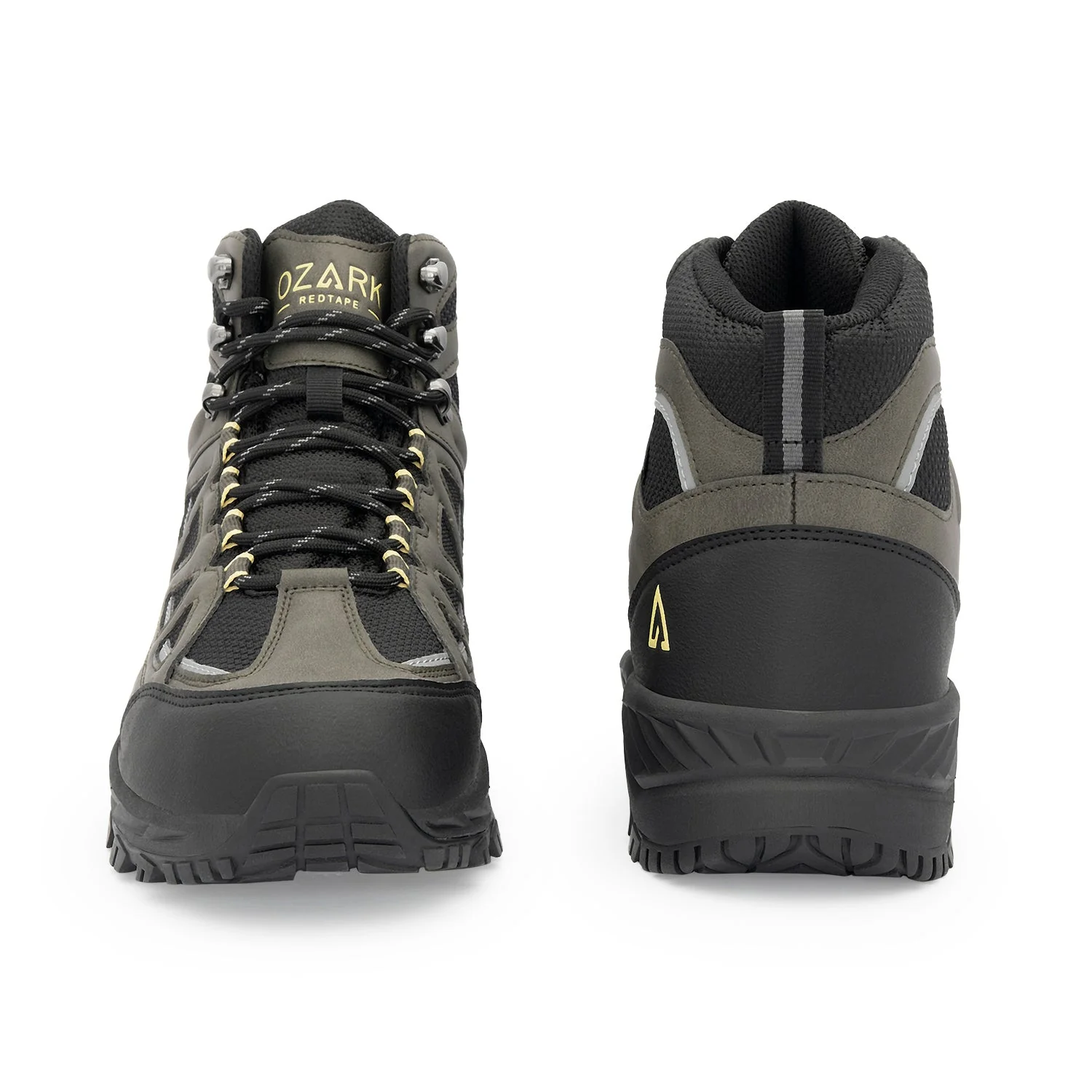 Green & Black Trekking Shoes for Men | High-Top Outdoor - Image 4