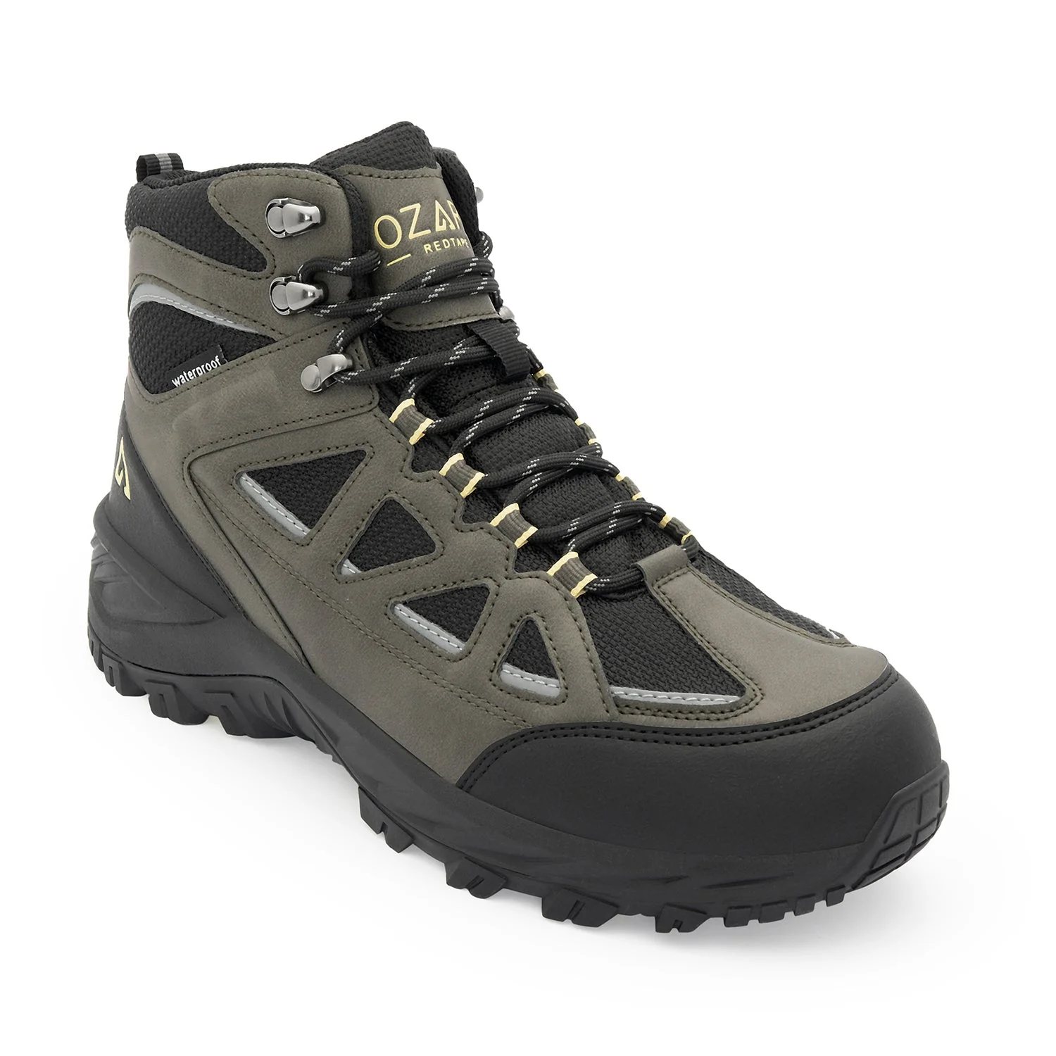Green & Black Trekking Shoes for Men | High-Top Outdoor - Image 7