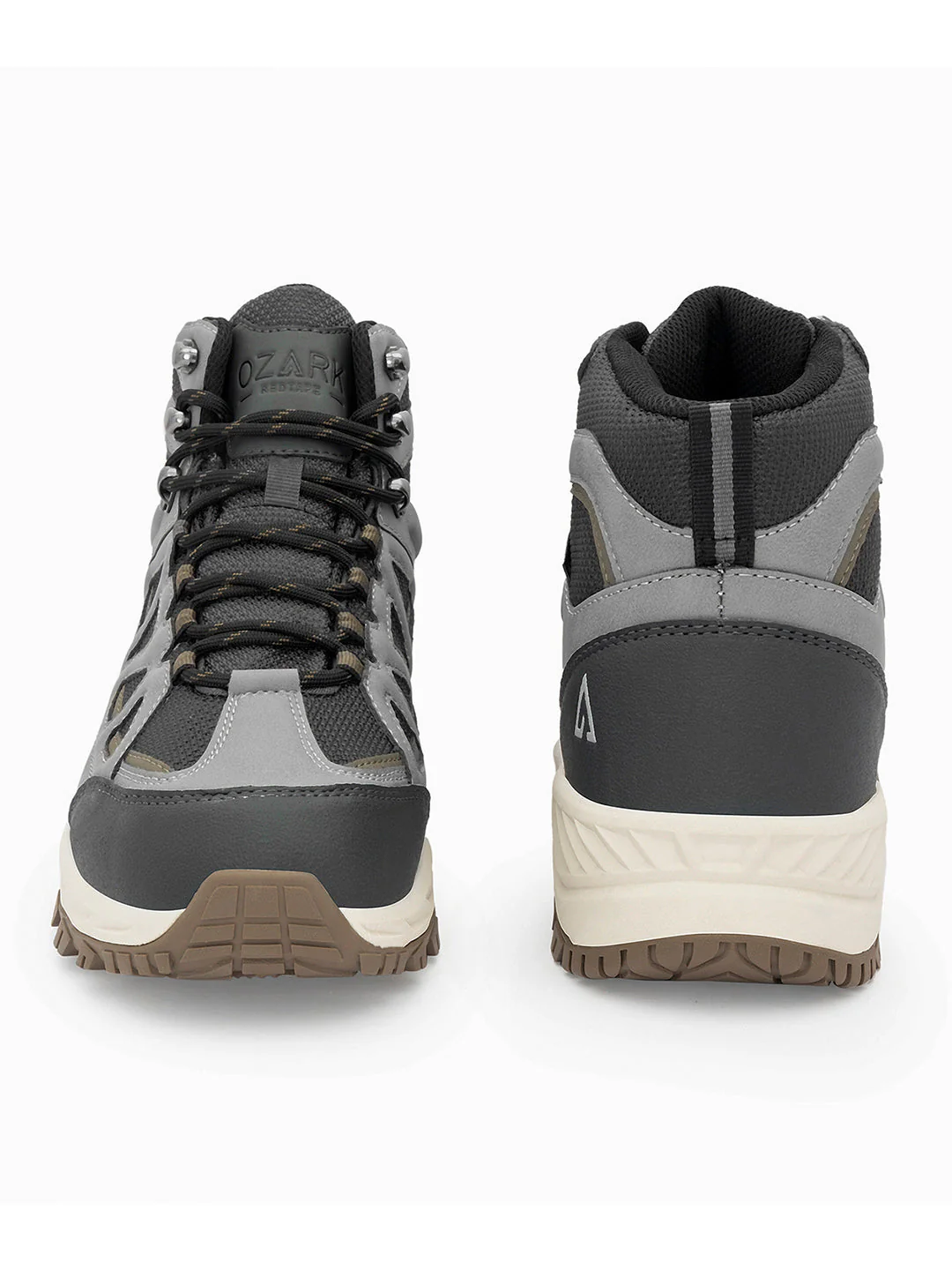 Light Grey Trekking Shoes for Men | High-Top Outdoor - Image 4