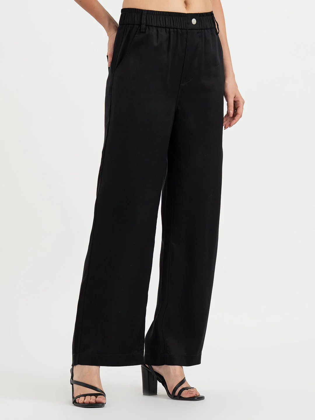 Pants for Women in Black | Twill Casual Pants - Image 6