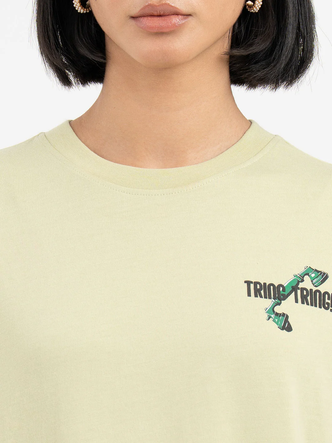 Pastel Green T-Shirt for Women - Image 4