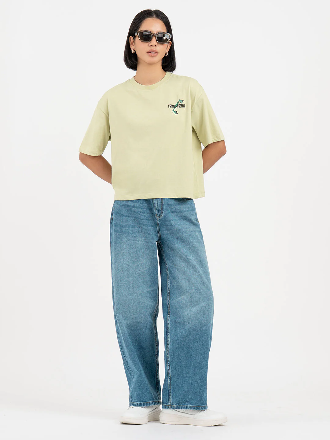 Pastel Green T-Shirt for Women - Image 5