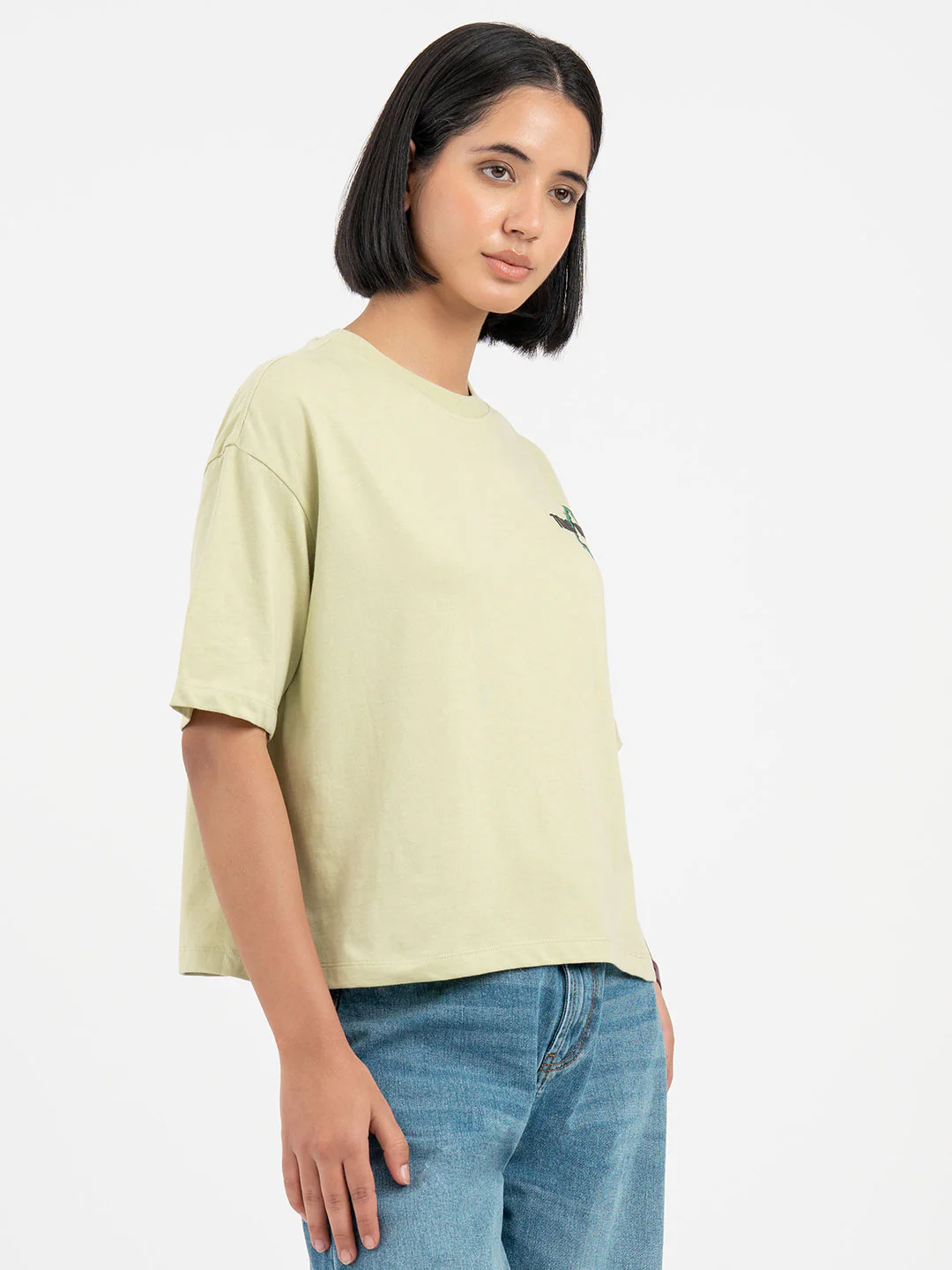 Pastel Green T-Shirt for Women - Image 6
