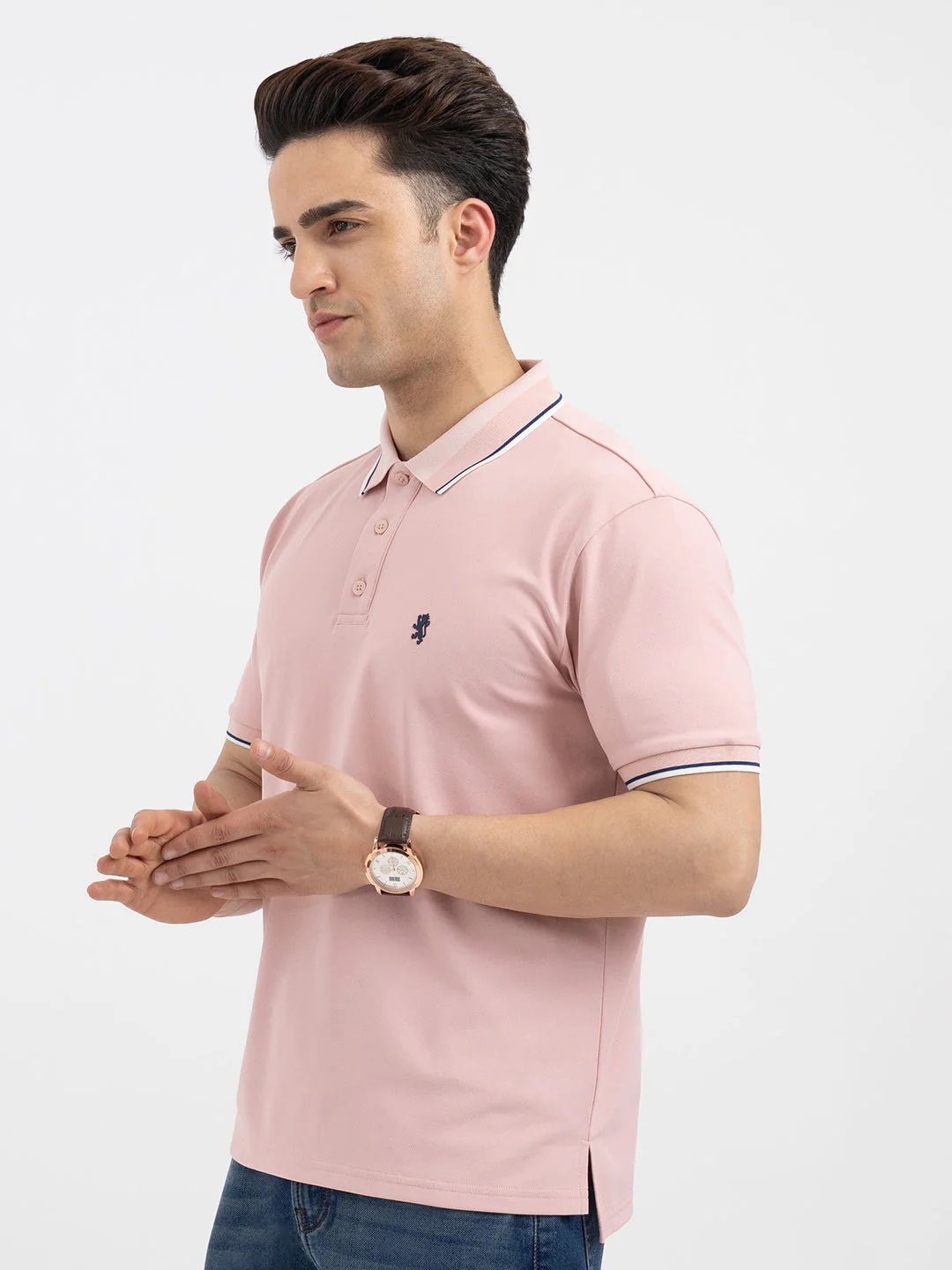 Red Tape Pastel Peach Polo T-Shirt for Men - Image 2