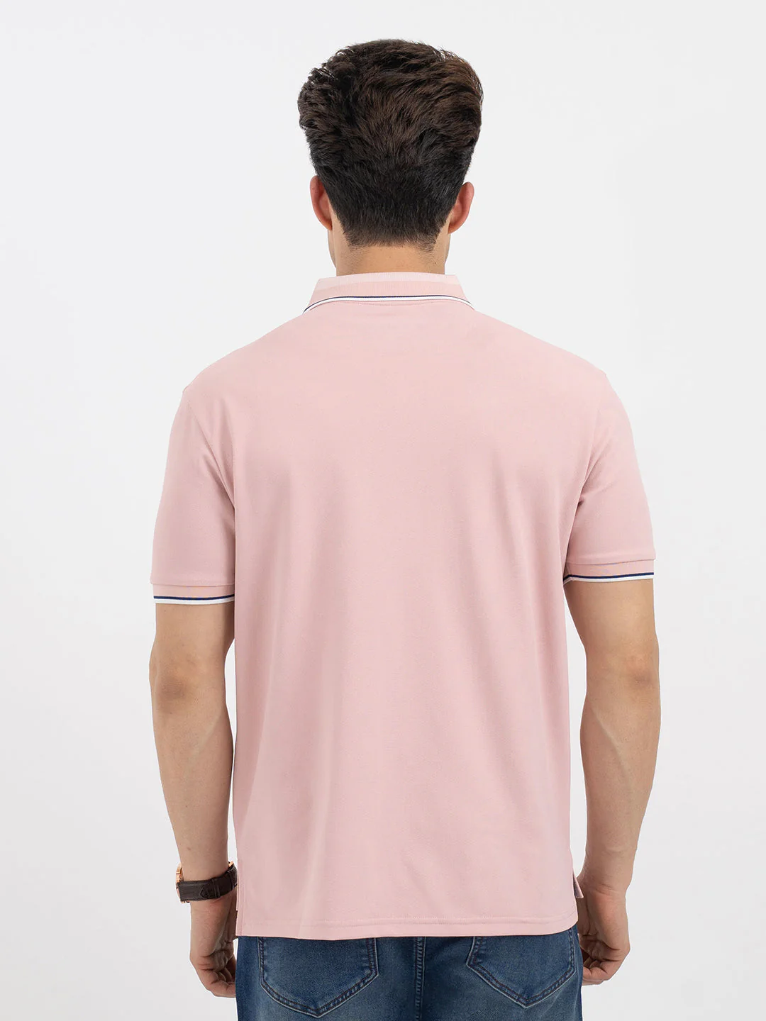 Red Tape Pastel Peach Polo T-Shirt for Men - Image 3