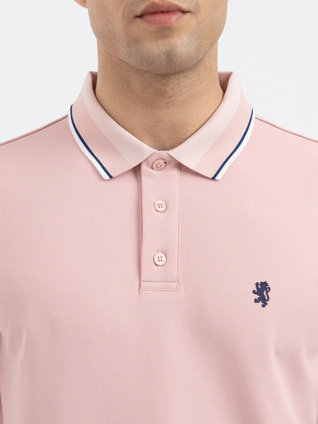 Red Tape Pastel Peach Polo T-Shirt for Men - Image 4