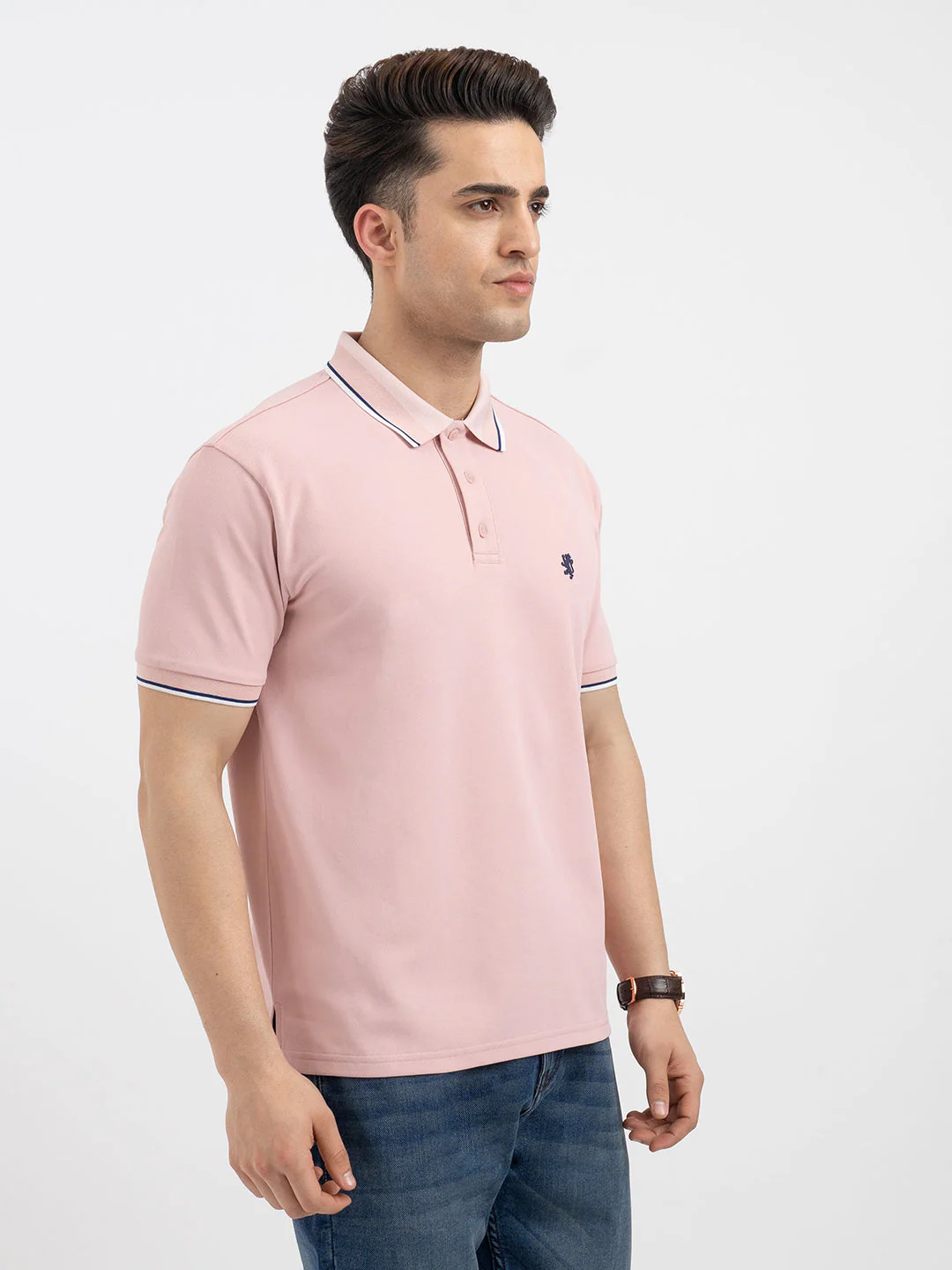 Red Tape Pastel Peach Polo T-Shirt for Men - Image 6