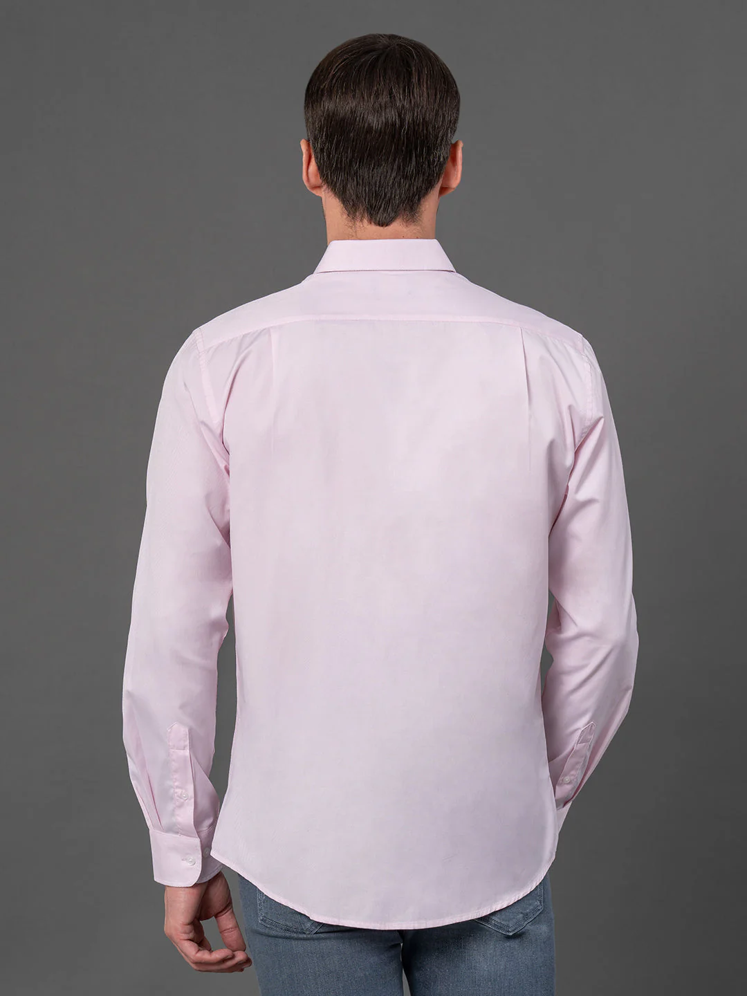 Pastel Pink Dobby Shirt for Men - Image 3