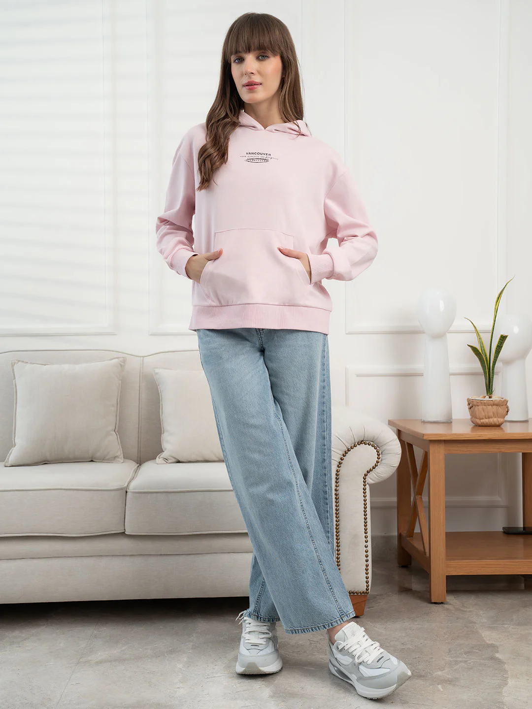 Pastel Pink Hoodie for Women - Image 6