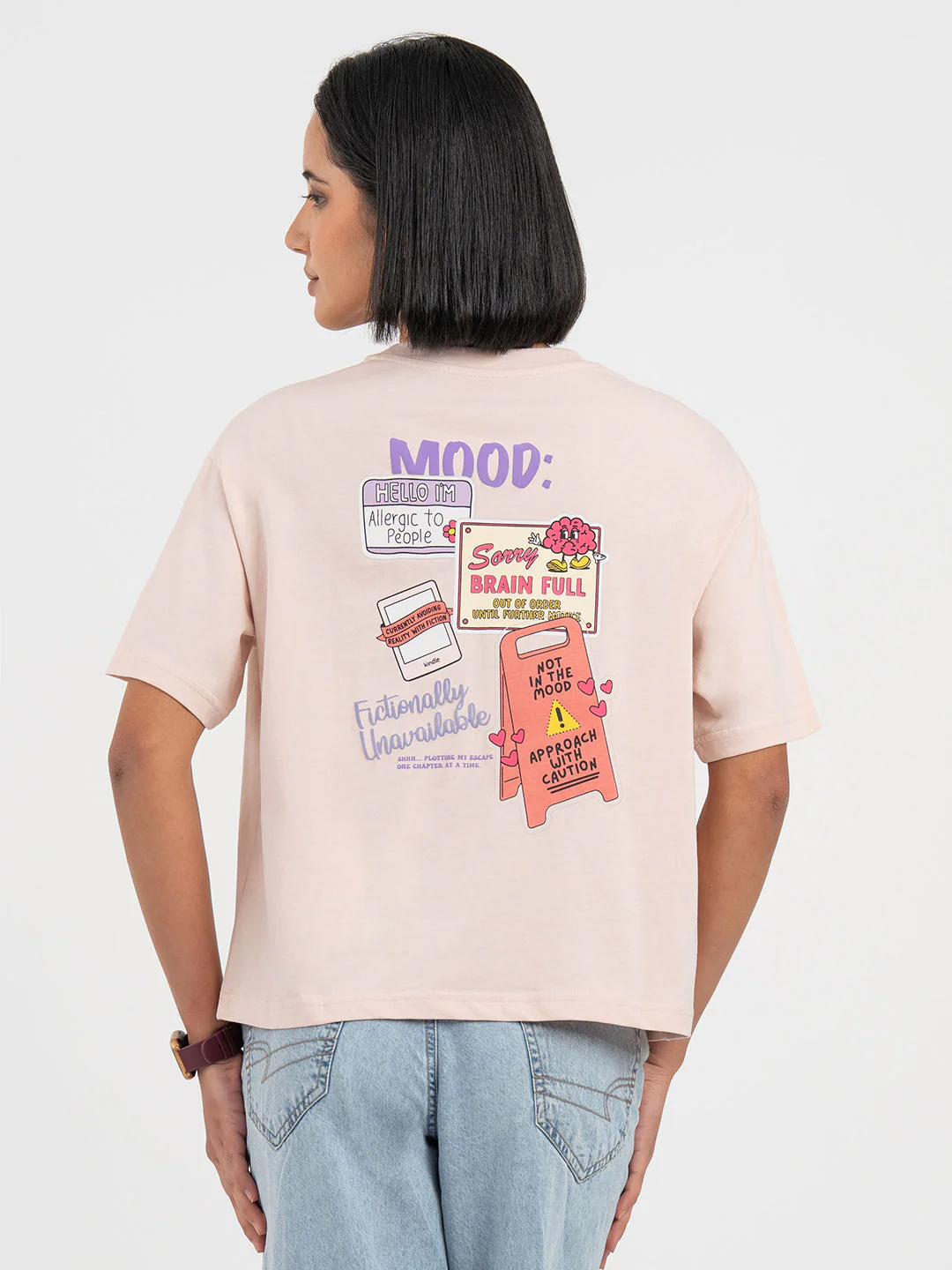Pastel Pink T-Shirt for Women - Image 3