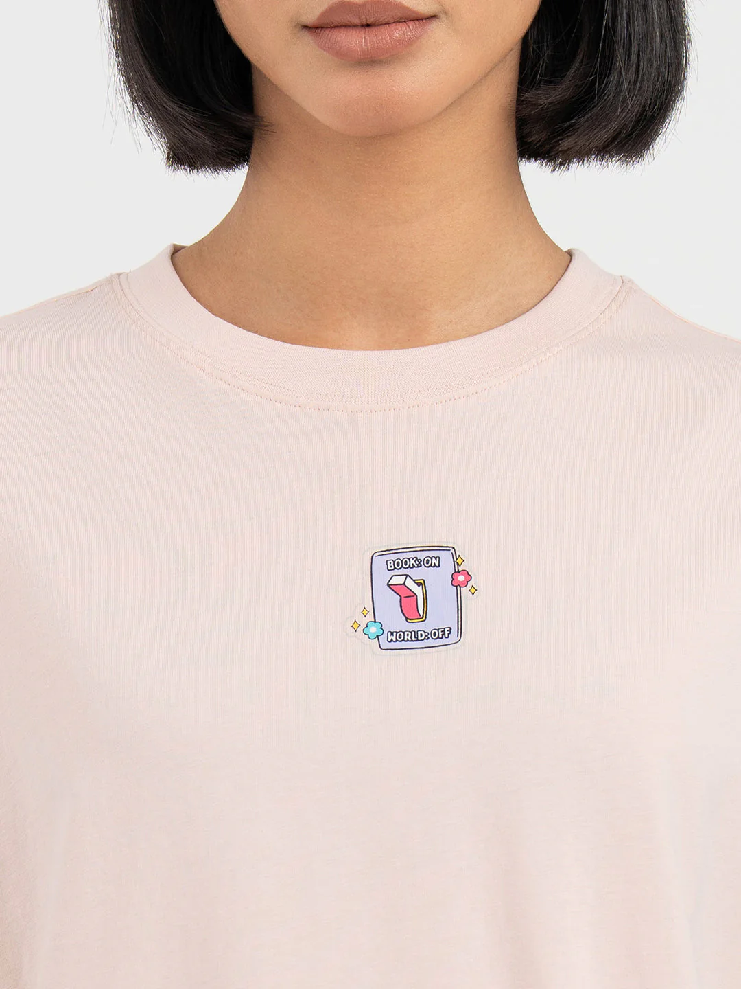 Pastel Pink T-Shirt for Women - Image 4