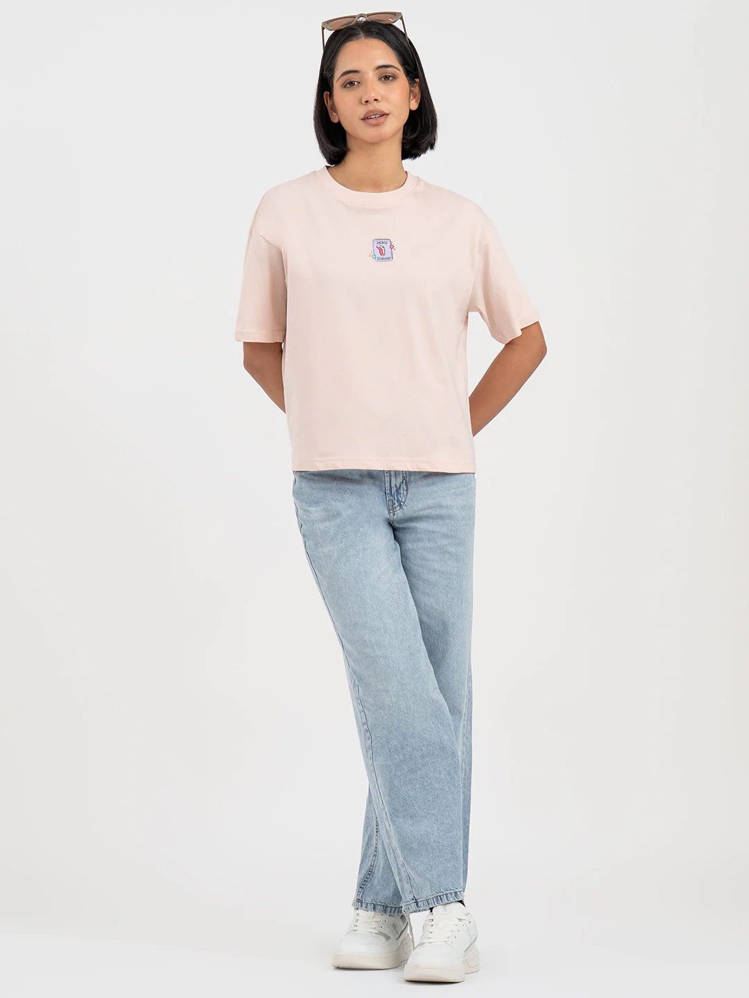 Pastel Pink T-Shirt for Women - Image 5