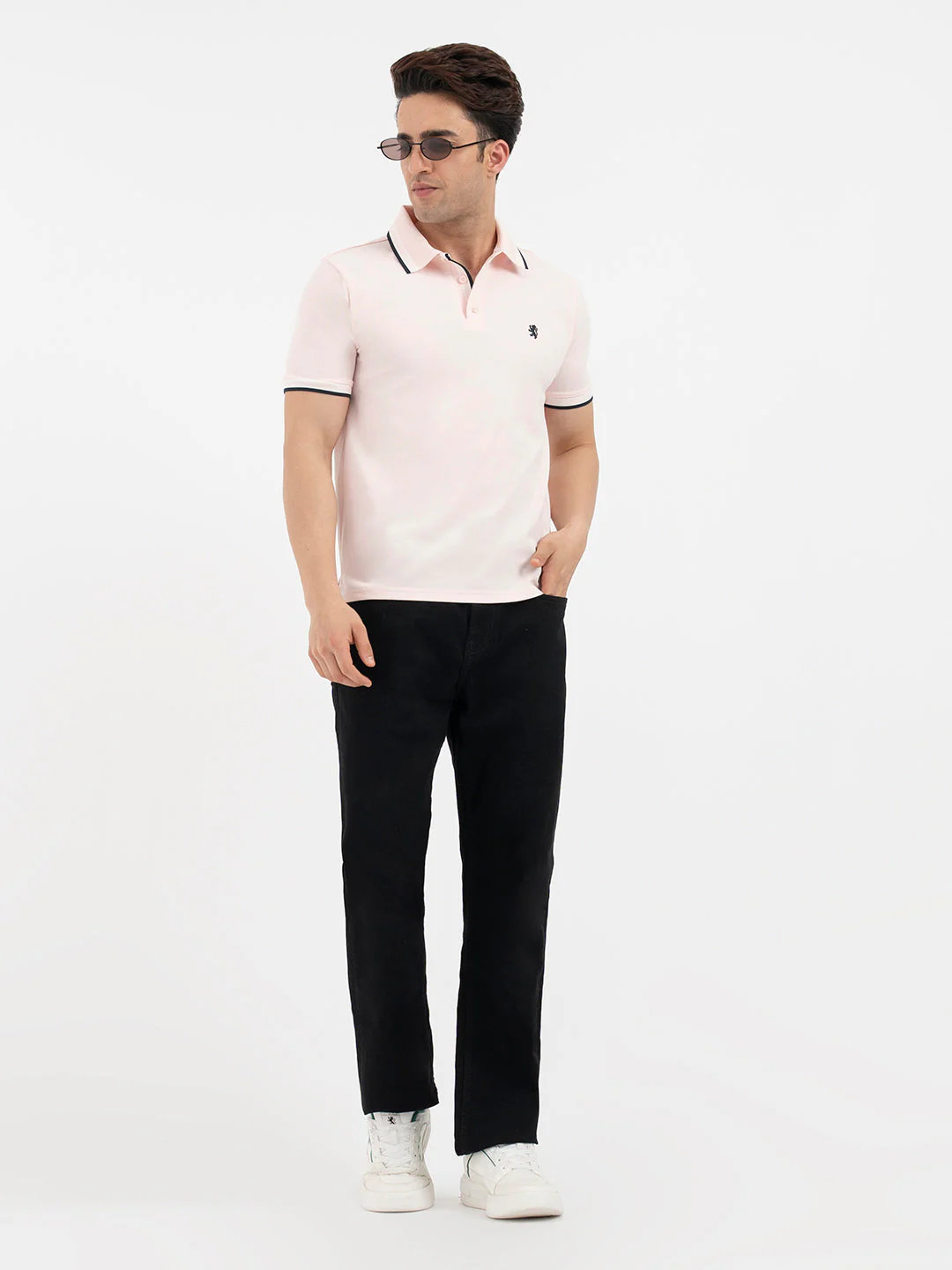 Red Tape Pastel Pink Polo T-Shirt for Men - Image 5