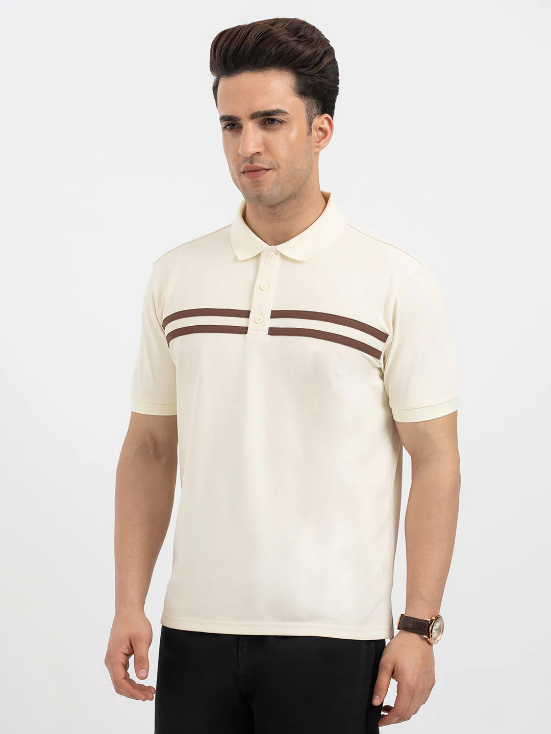 Red Tape Pastel Yellow Polo T-Shirt for Men - Image 2