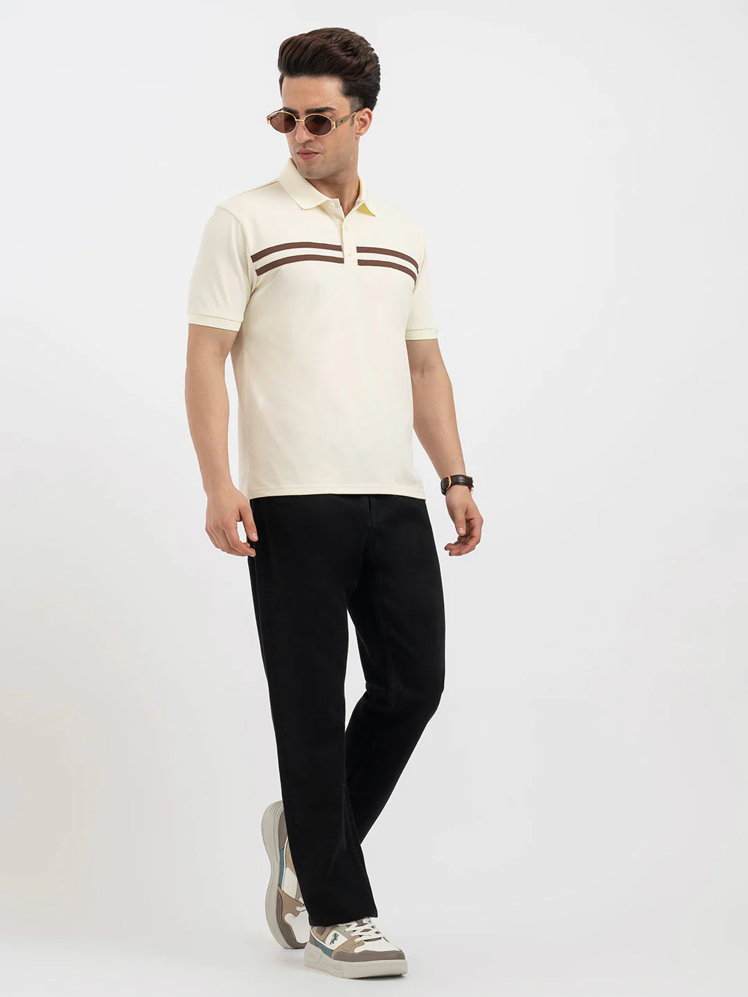 Red Tape Pastel Yellow Polo T-Shirt for Men - Image 5