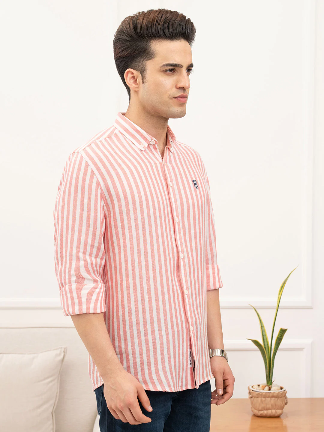 Peach Shirt Mens - Image 6