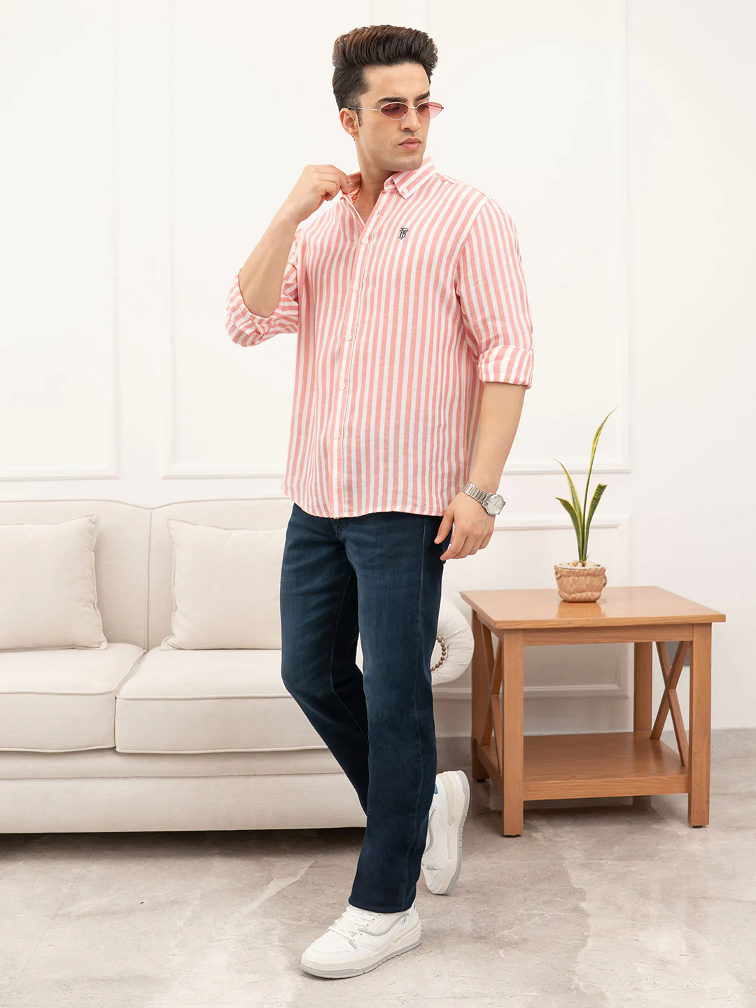Peach Shirt Mens - Image 7