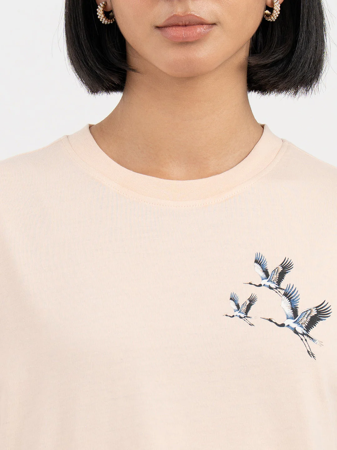 Peach T-Shirt for Women - Image 4