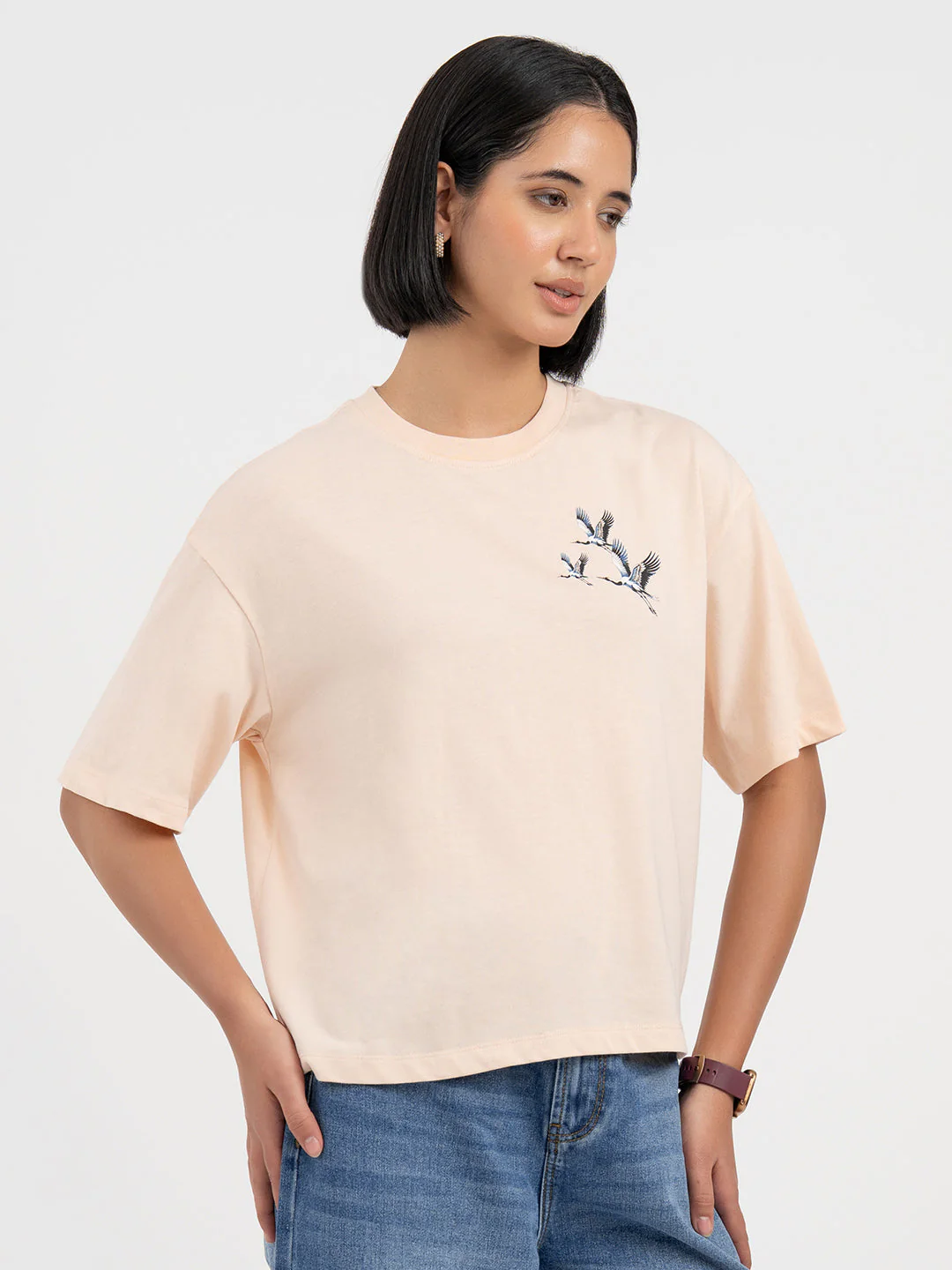 Peach T-Shirt for Women - Image 6