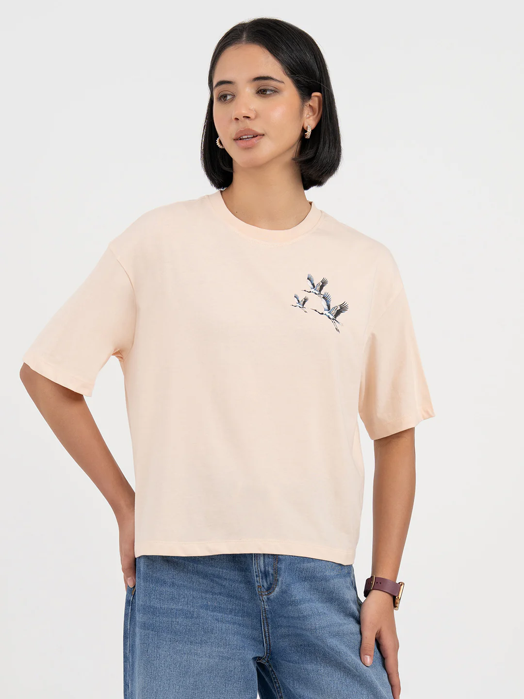 Peach T-Shirt for Women - Image 7