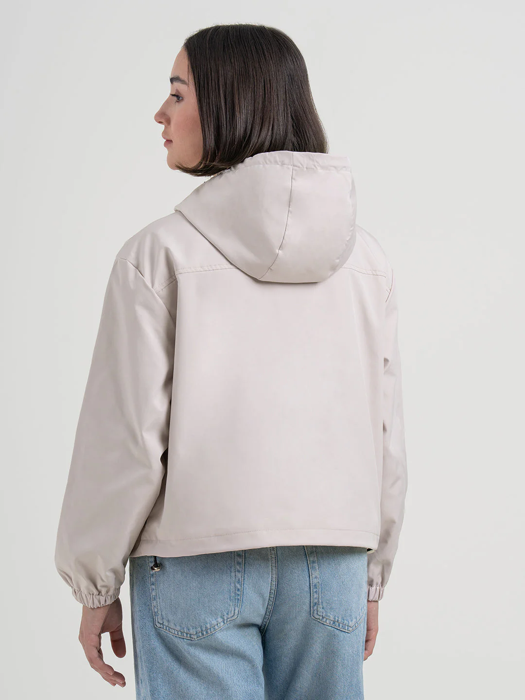 Pink Hooded Windcheater Jacket for Women | Lightweight Winter Comfort - Image 4