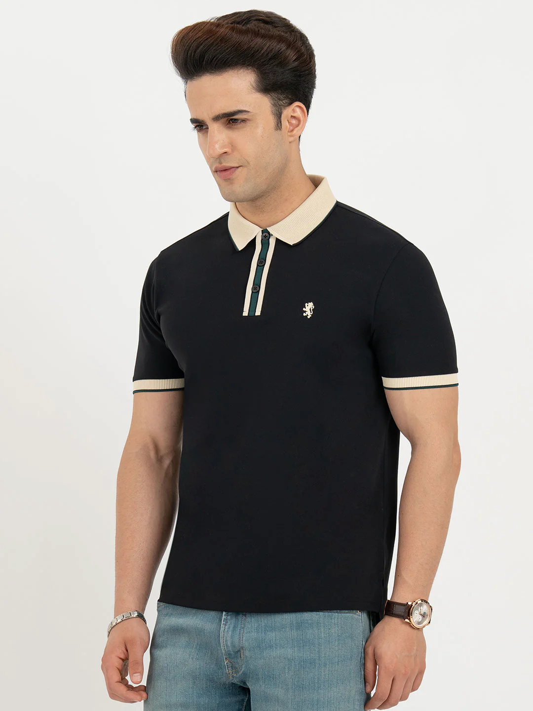 Polo T Shirts for Men in Black | Classic Polo T Shirts - Image 2