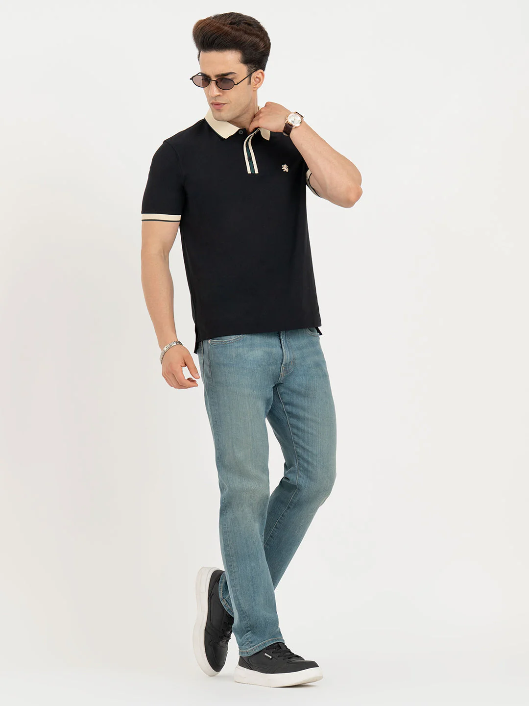 Polo T Shirts for Men in Black | Classic Polo T Shirts - Image 5